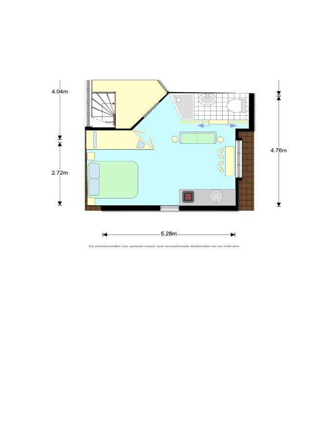 Studio mit Queensize-Bett