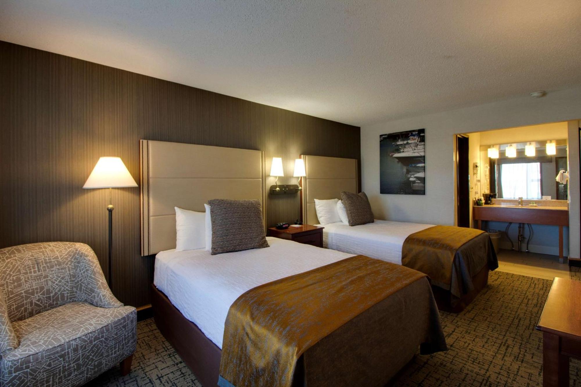 Two Double Beds Partial Lake View