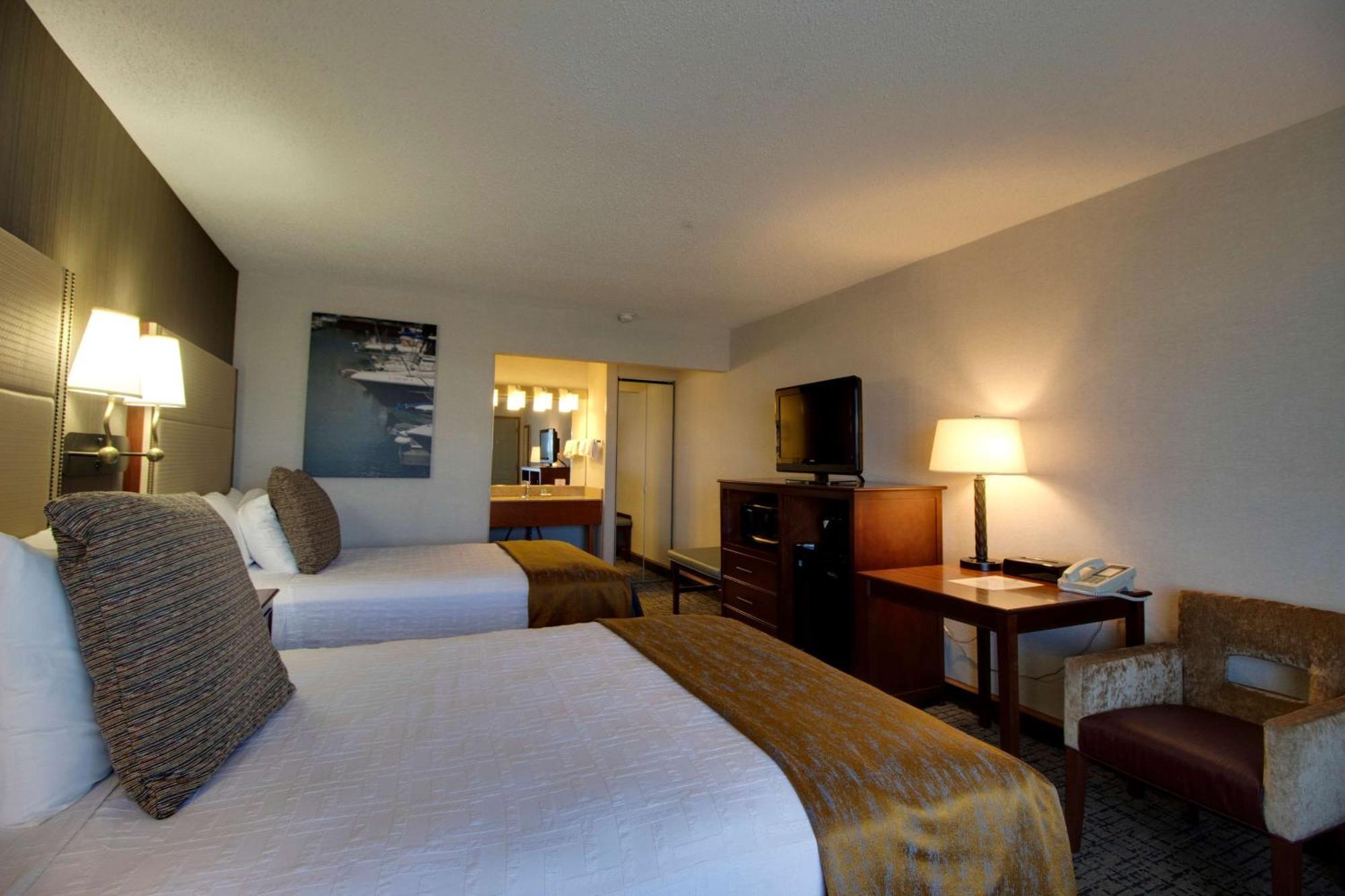 Two Double Beds Partial Lake View