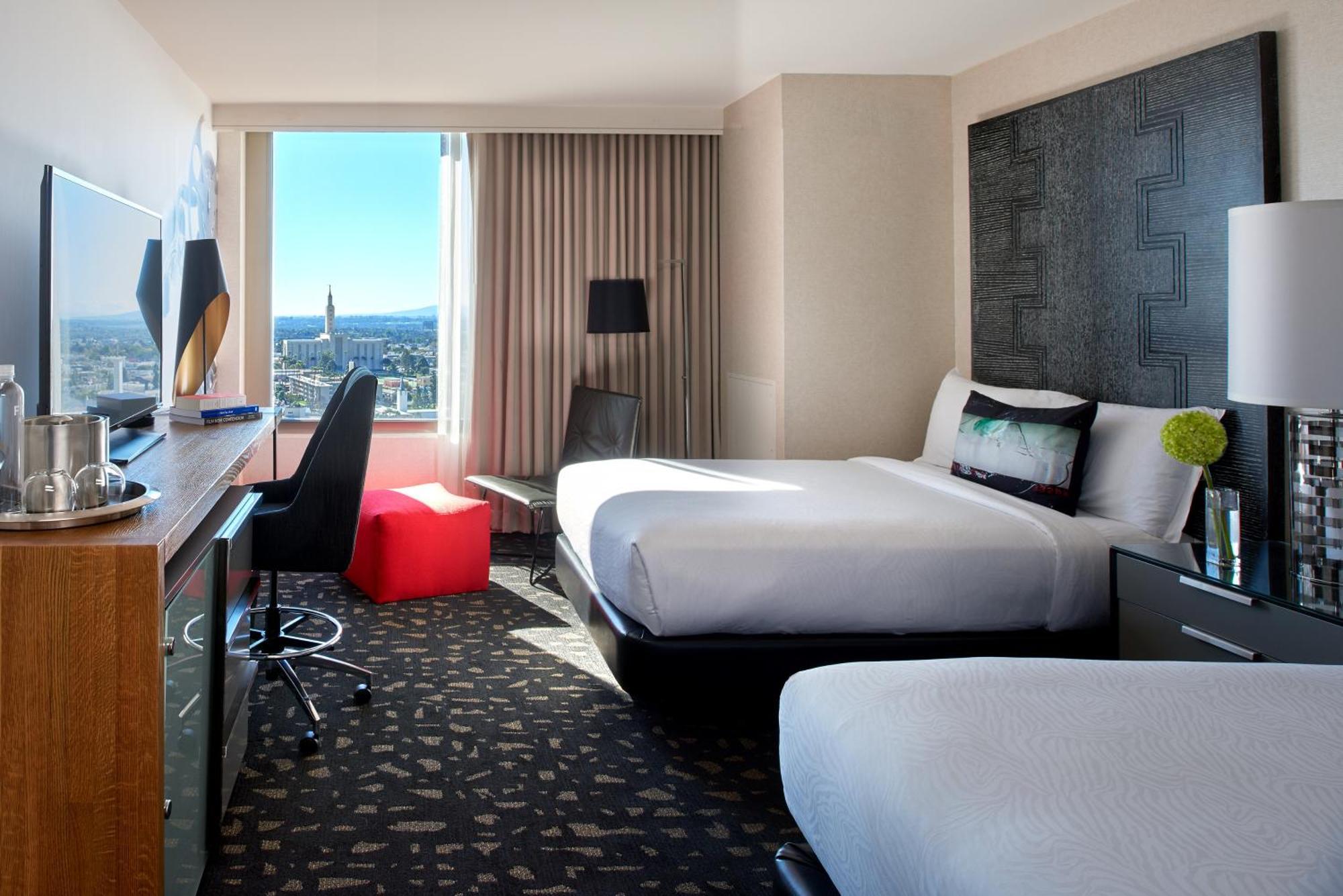 Essential Double Room Two Double Beds Skyline View