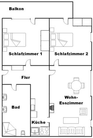 Two-Bedroom Apartment Balcony