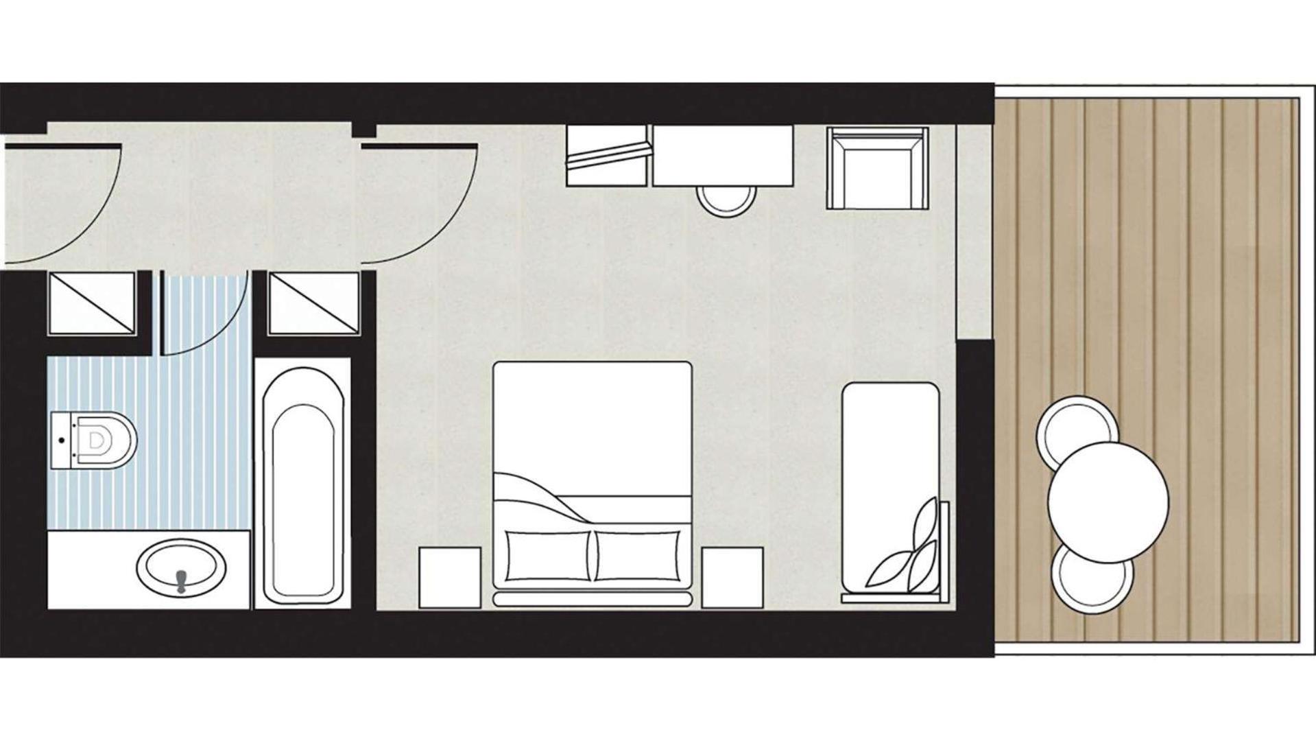 Doppelzimmer mit Garten-/Bergblick