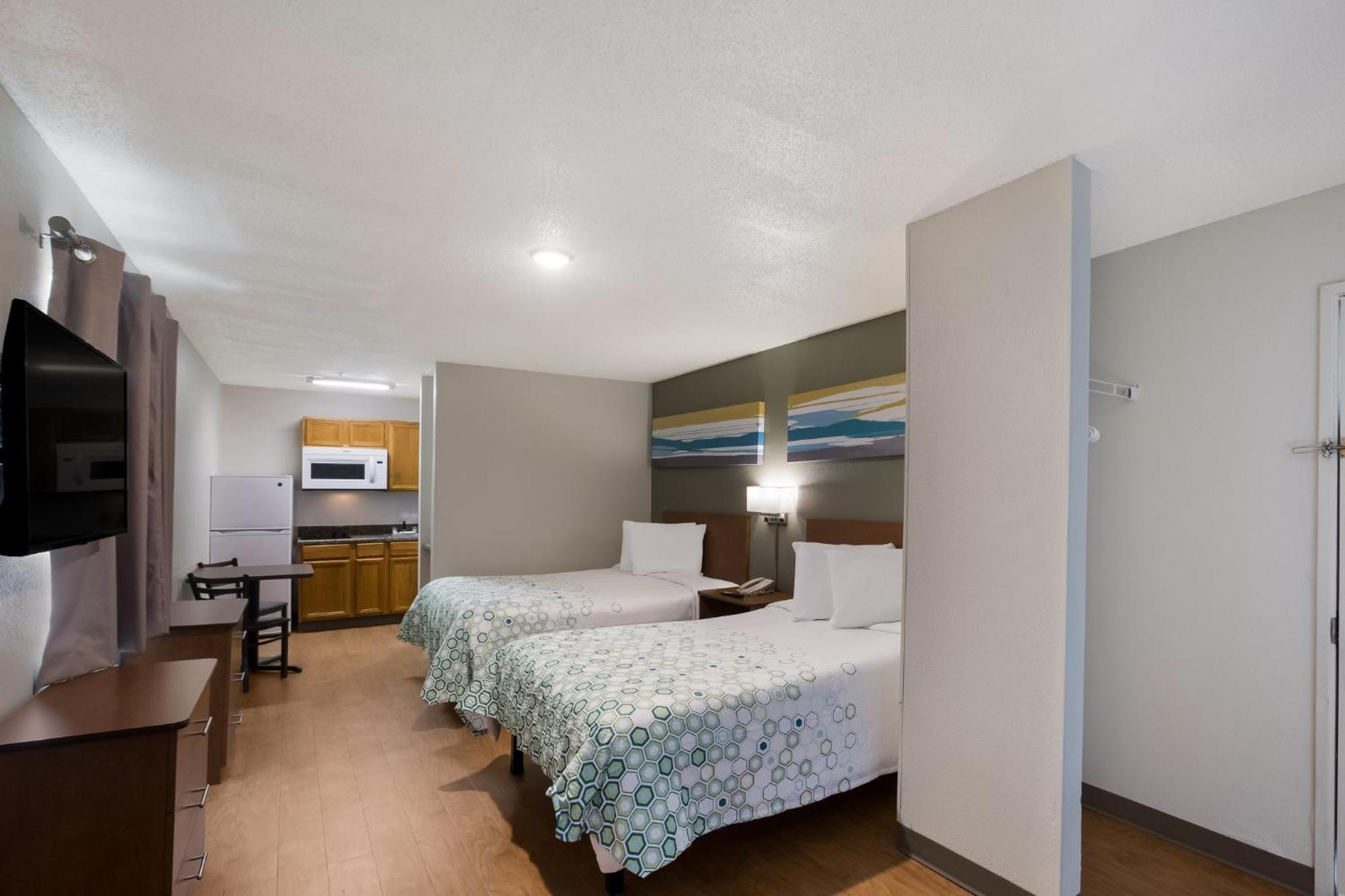 Studio Room with Two Double Beds Larger Room Non-Smoking