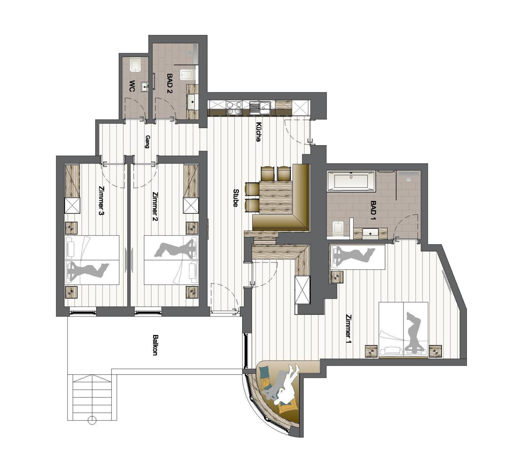 Three-Bedroom Apartment