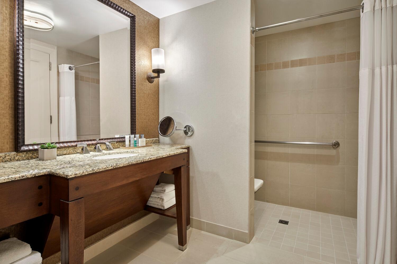 King Room Roll Shower Juliet Balcony Mobility Hearing Accessible