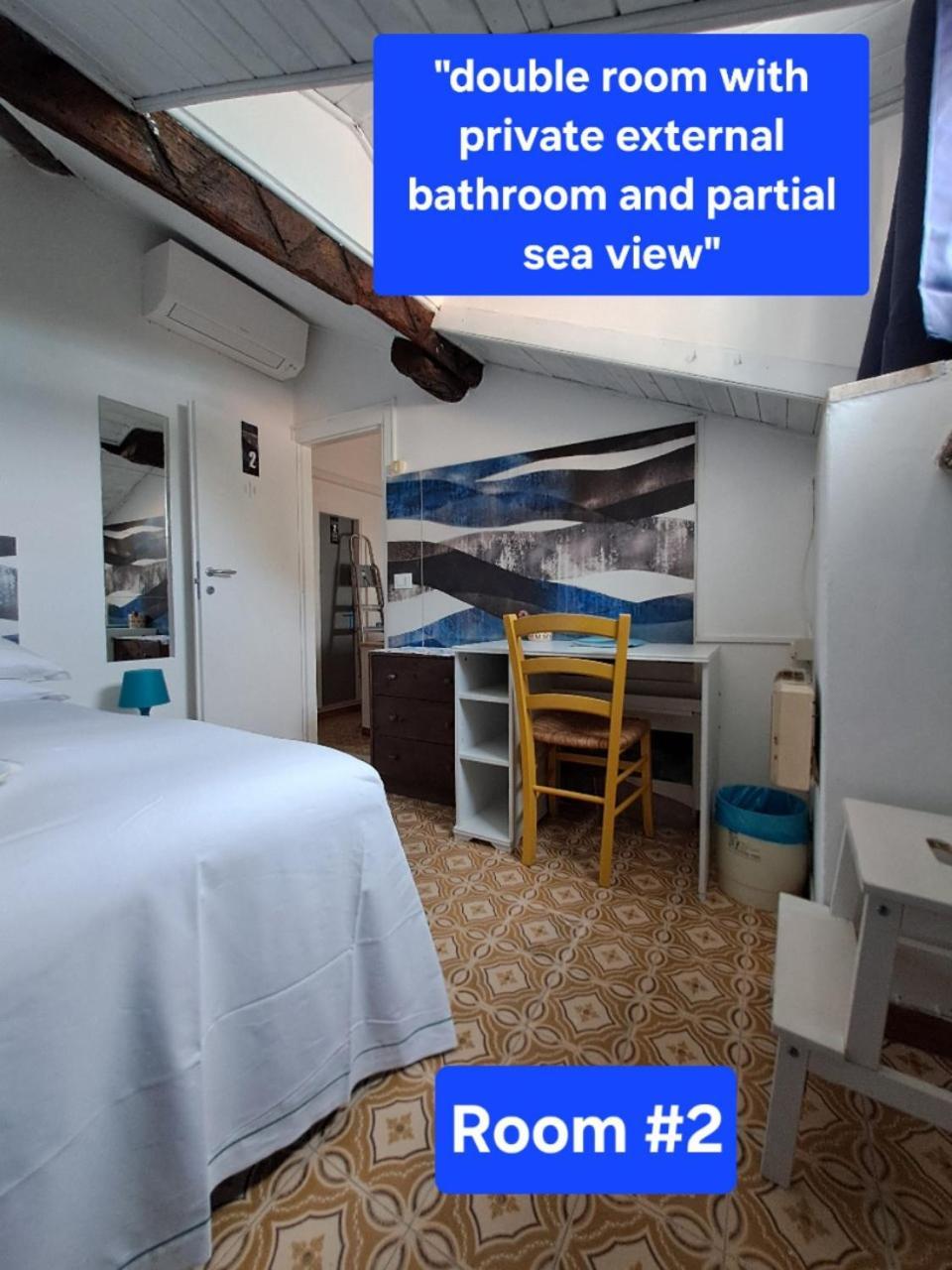 Double Room Private External Bathroom Partial Sea View