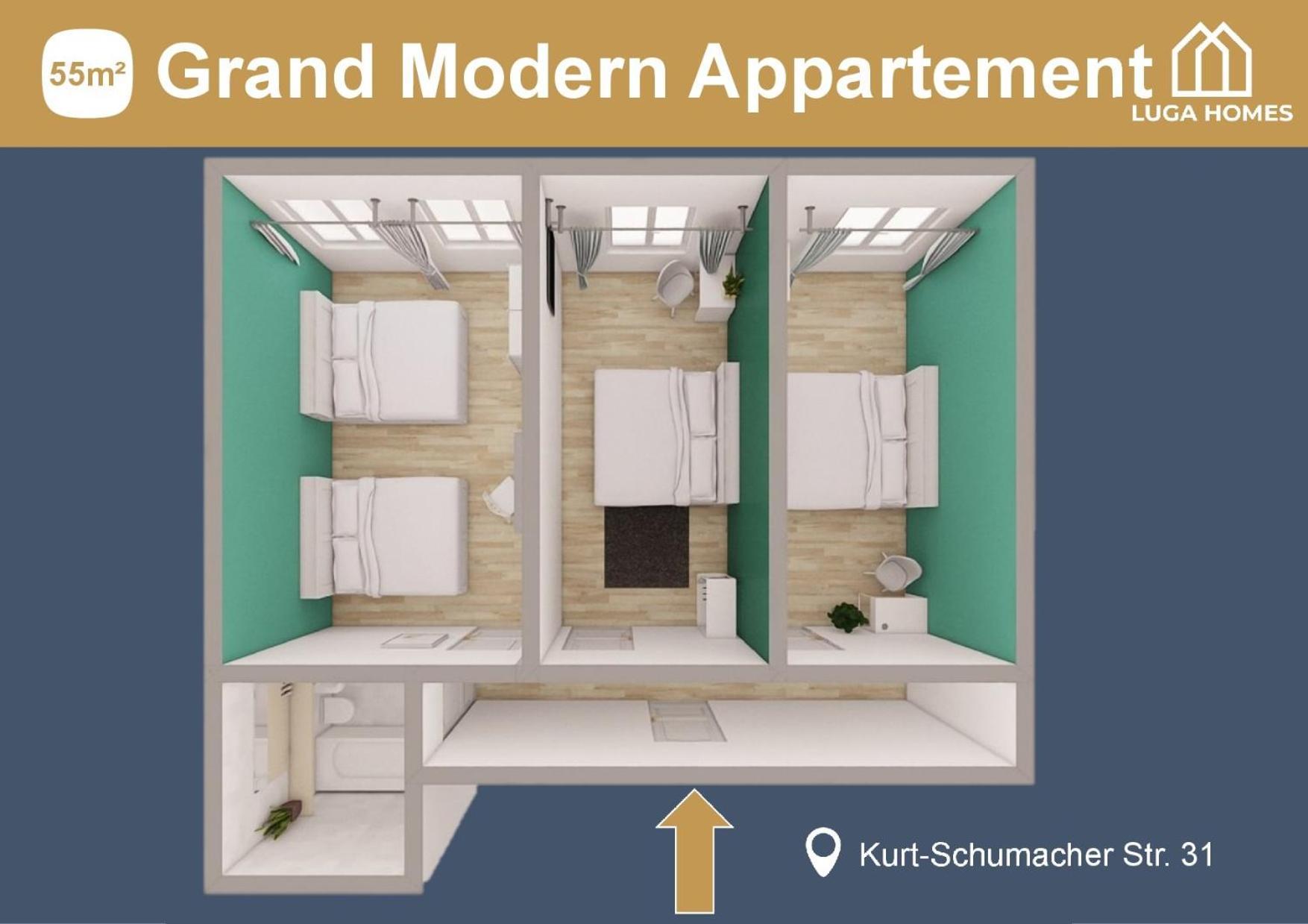 Large Three-Bedroom Apartment "Grand Modern"
