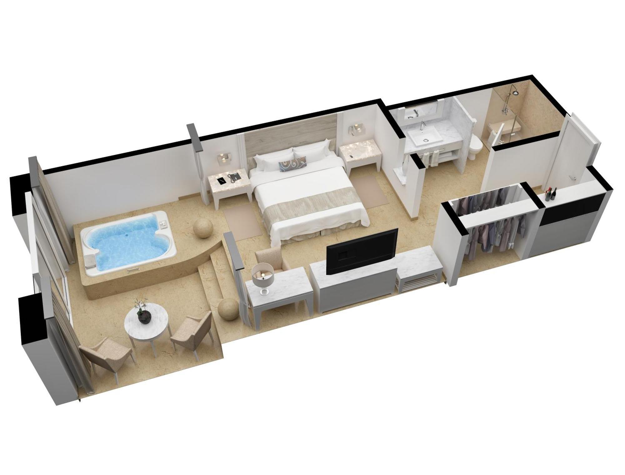 Royale Honeymoon Suite Oceanfront King Size Bed