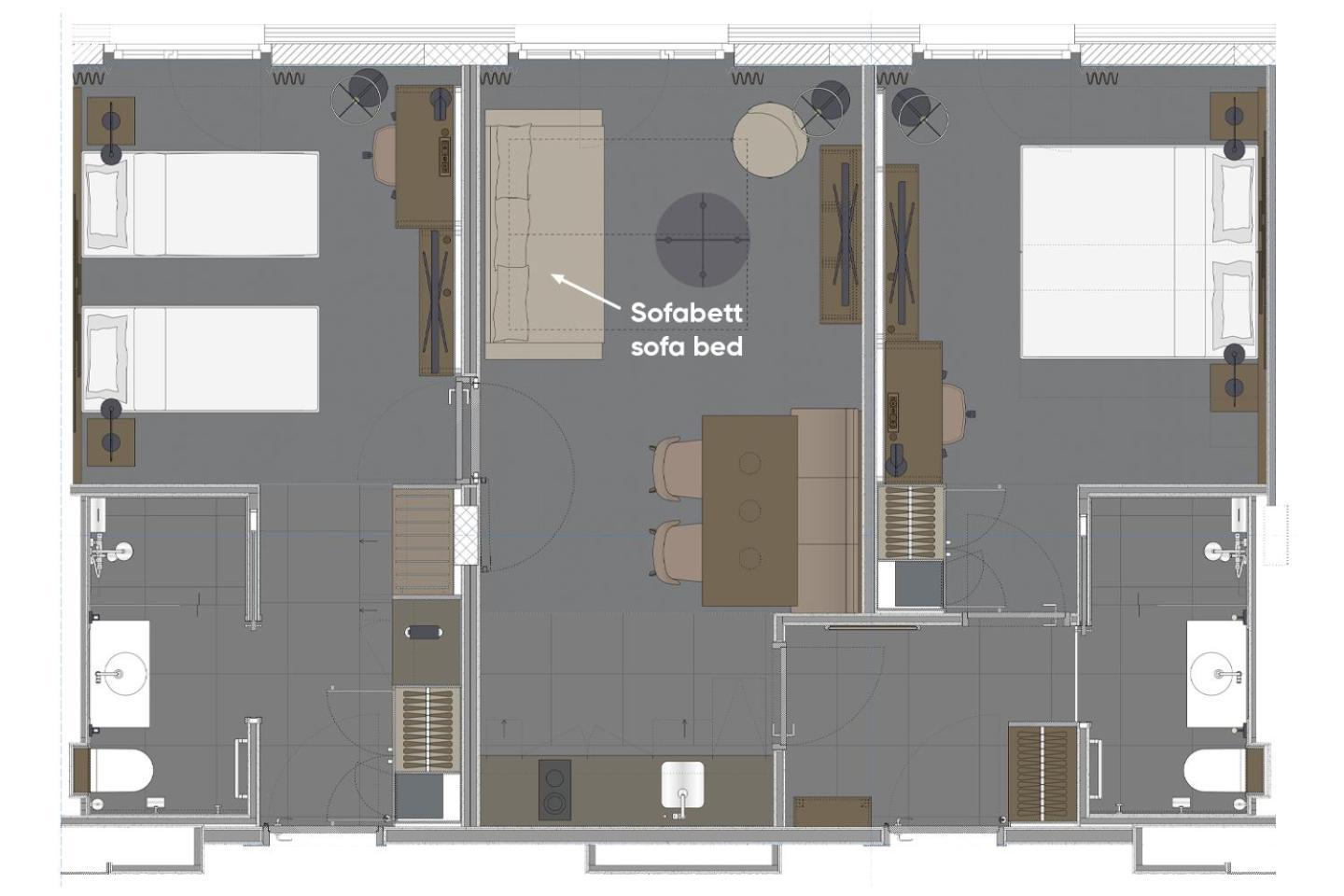 Two-Bedroom Suite Kitchen