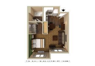 Queen studio 1 Queen Bed Disability Access or Non-Smoking