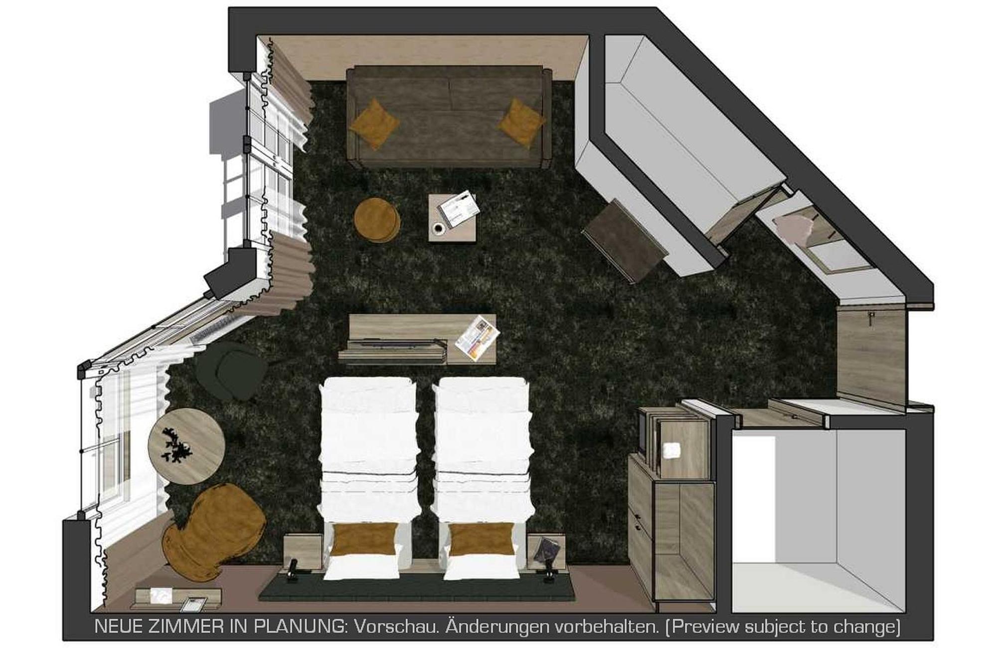 Deluxe Double or Twin Room Mountain View