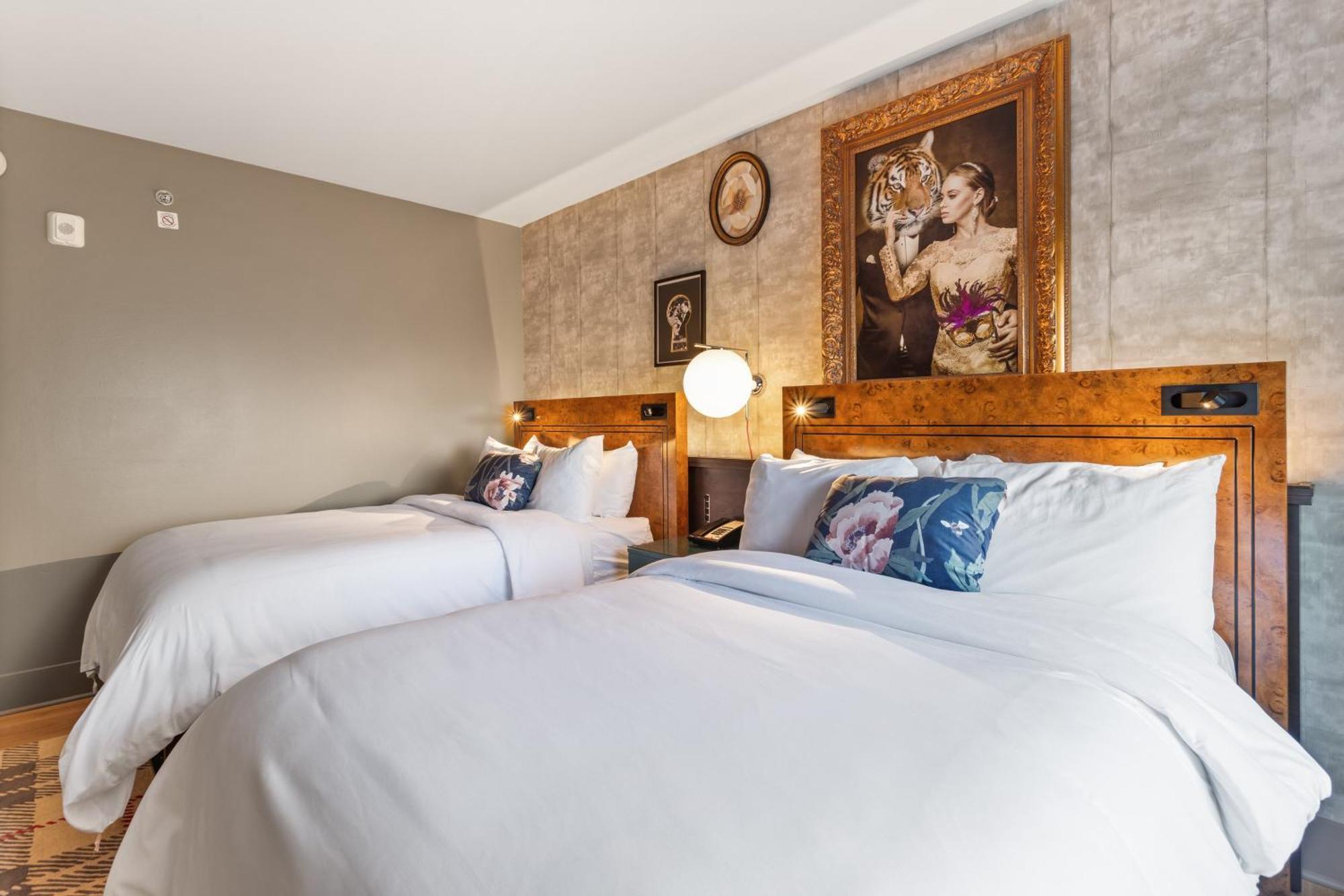 Standard Double Room with Two Double Beds and Roll In Shower - Mobility Accessible