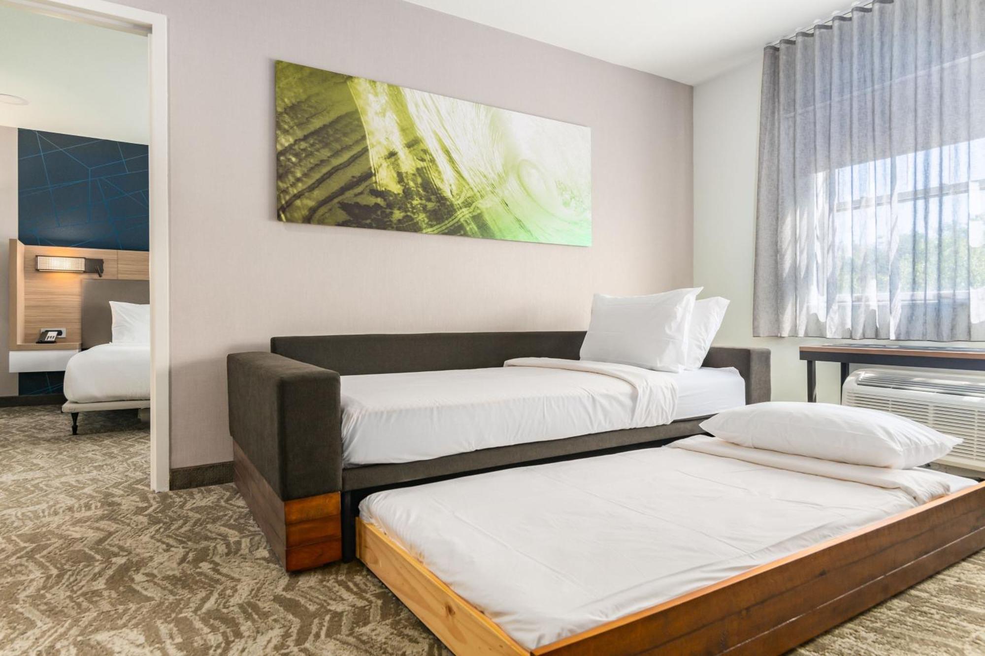 One-Bedroom King Suite with Roll-In Shower and Trundle Sofa - Mobility Access/Hearing Accessible