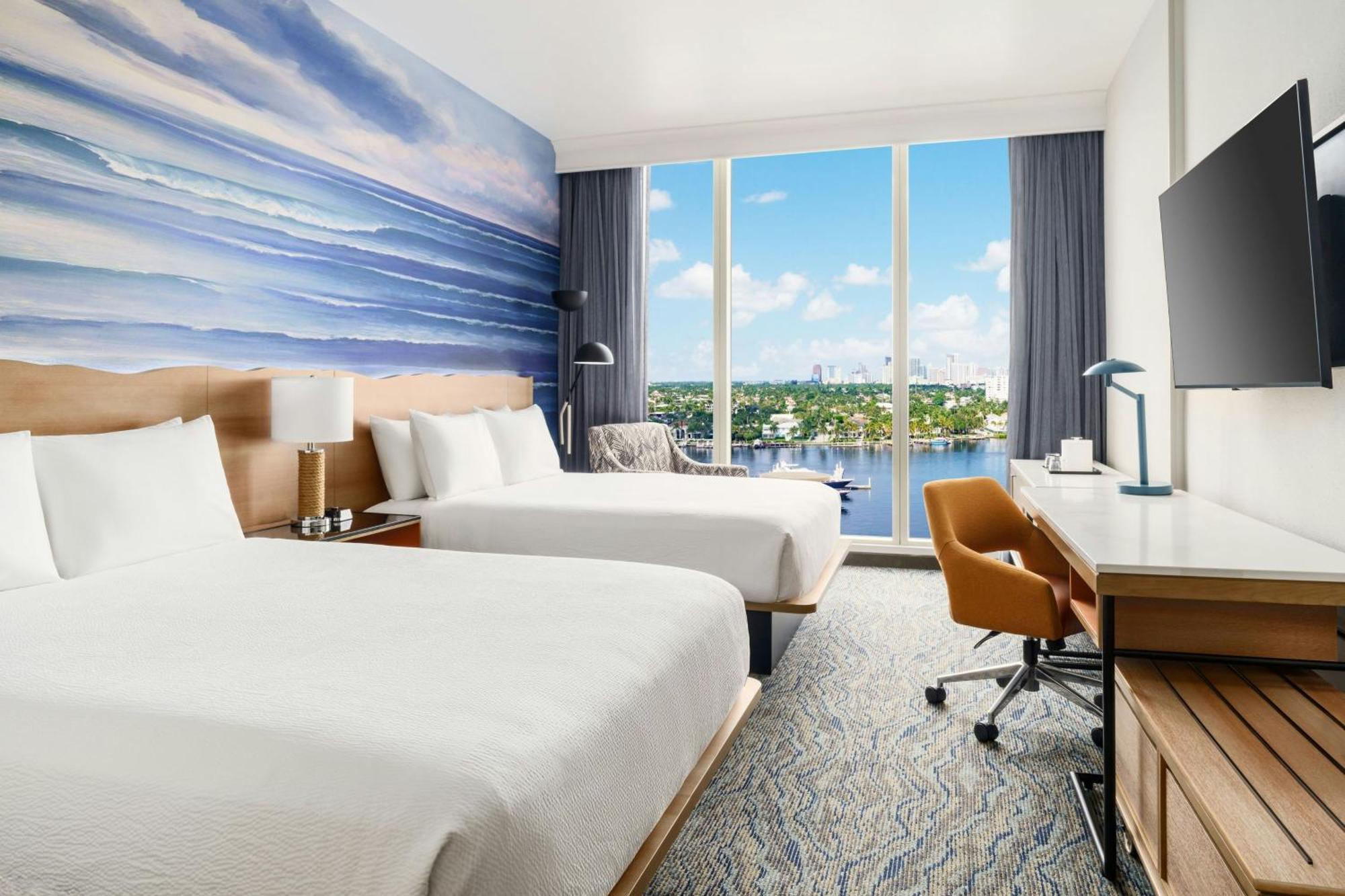 Queen Room Two Queen Beds Harbor View Windows on Two Sides