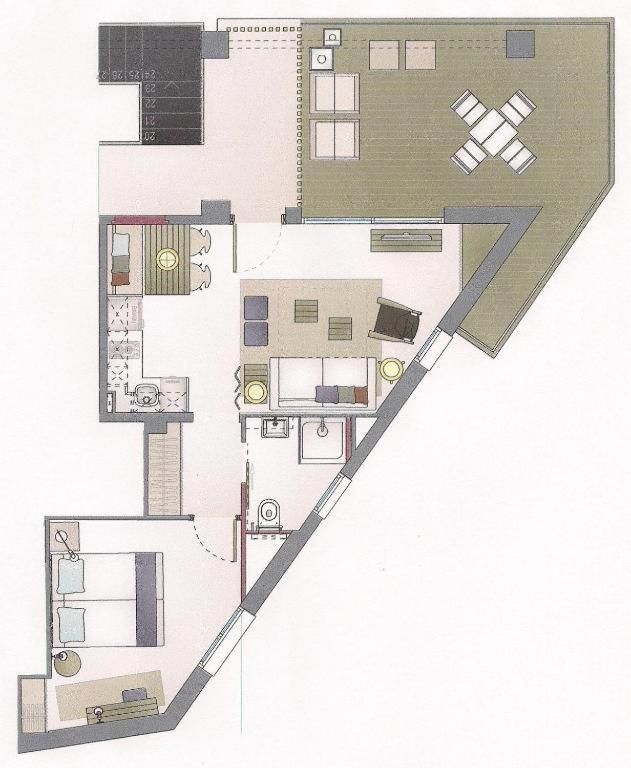 One-Bedroom Apartment Terrace