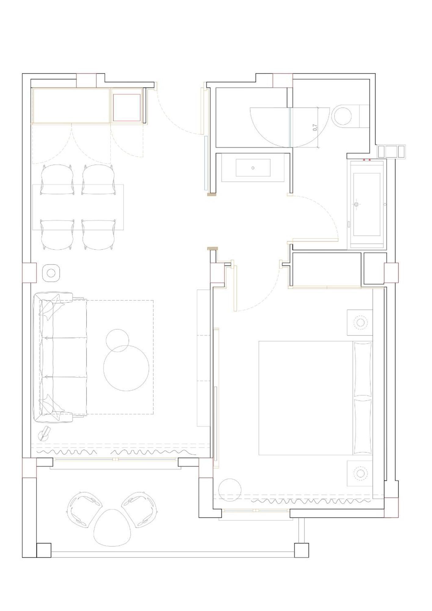 One bedroom suite balcony