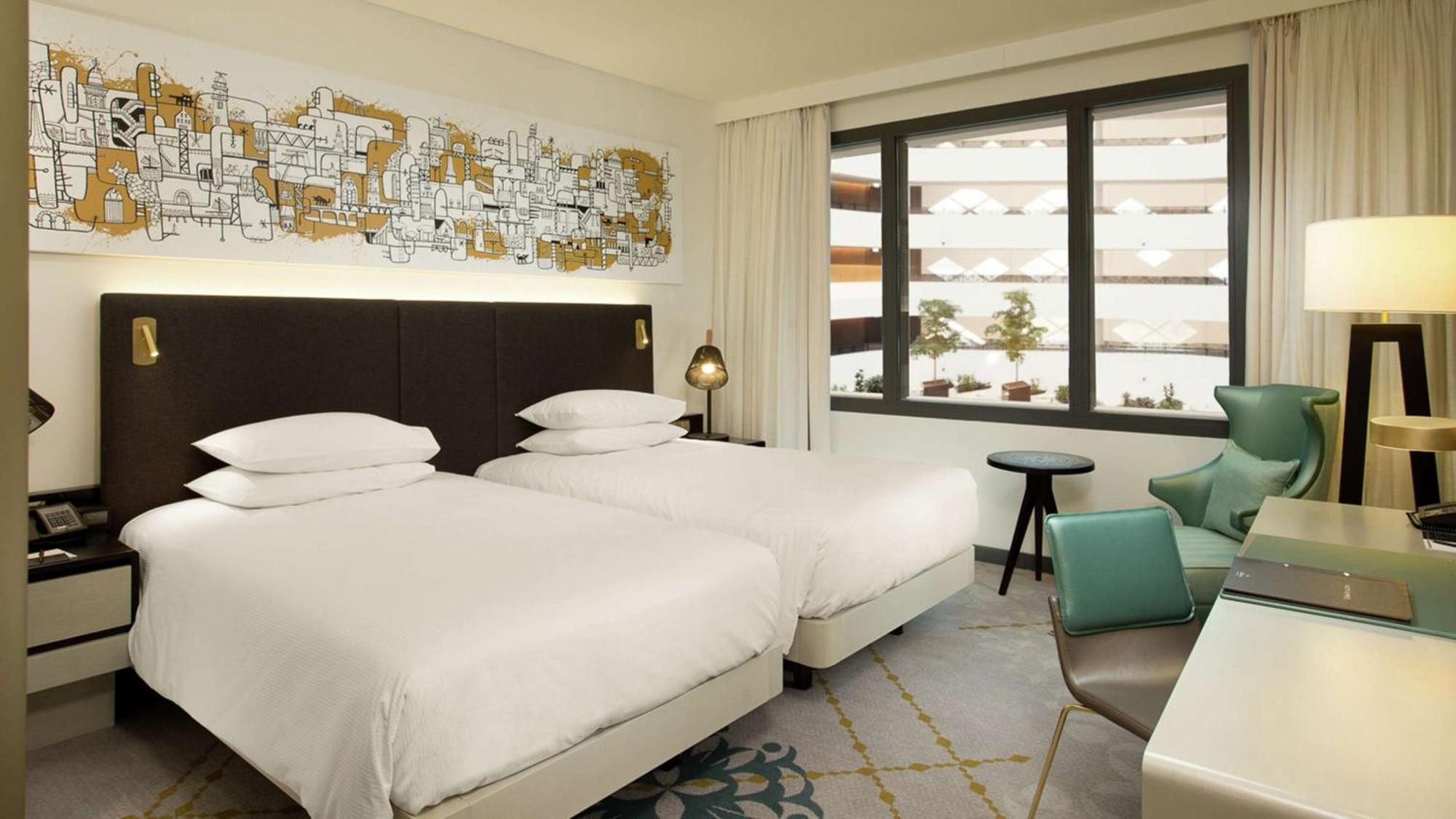 Twin Guest Room Atrium View