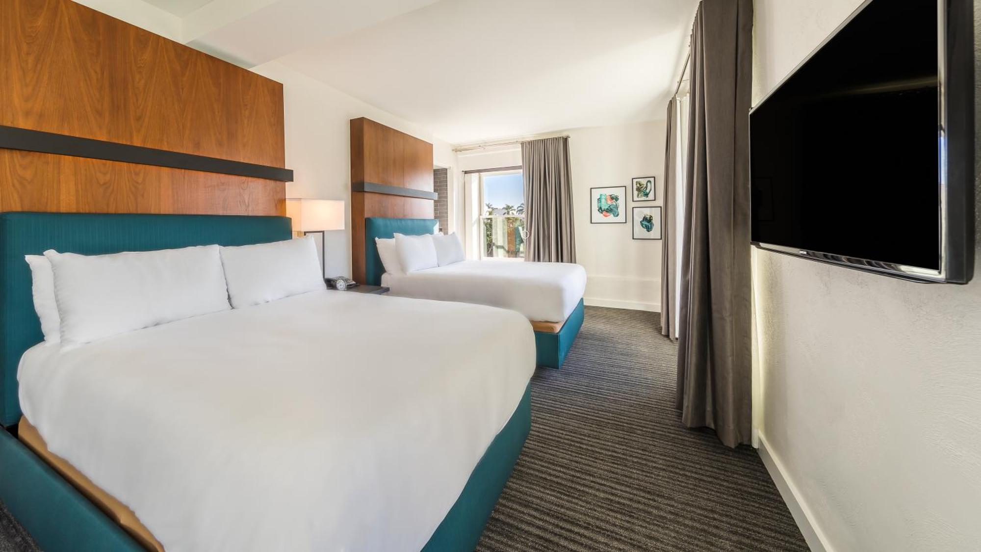 Double Room with Two Double Beds and Accessible Shower - Disability Access