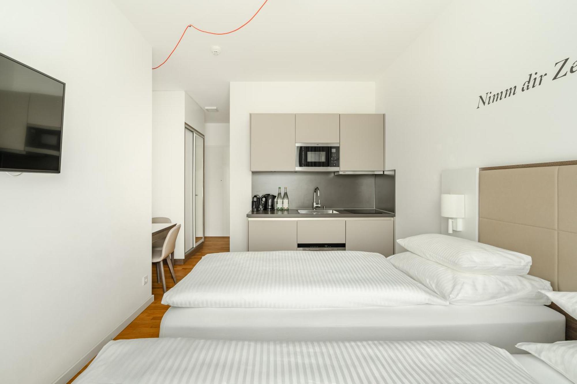 Studio two single beds