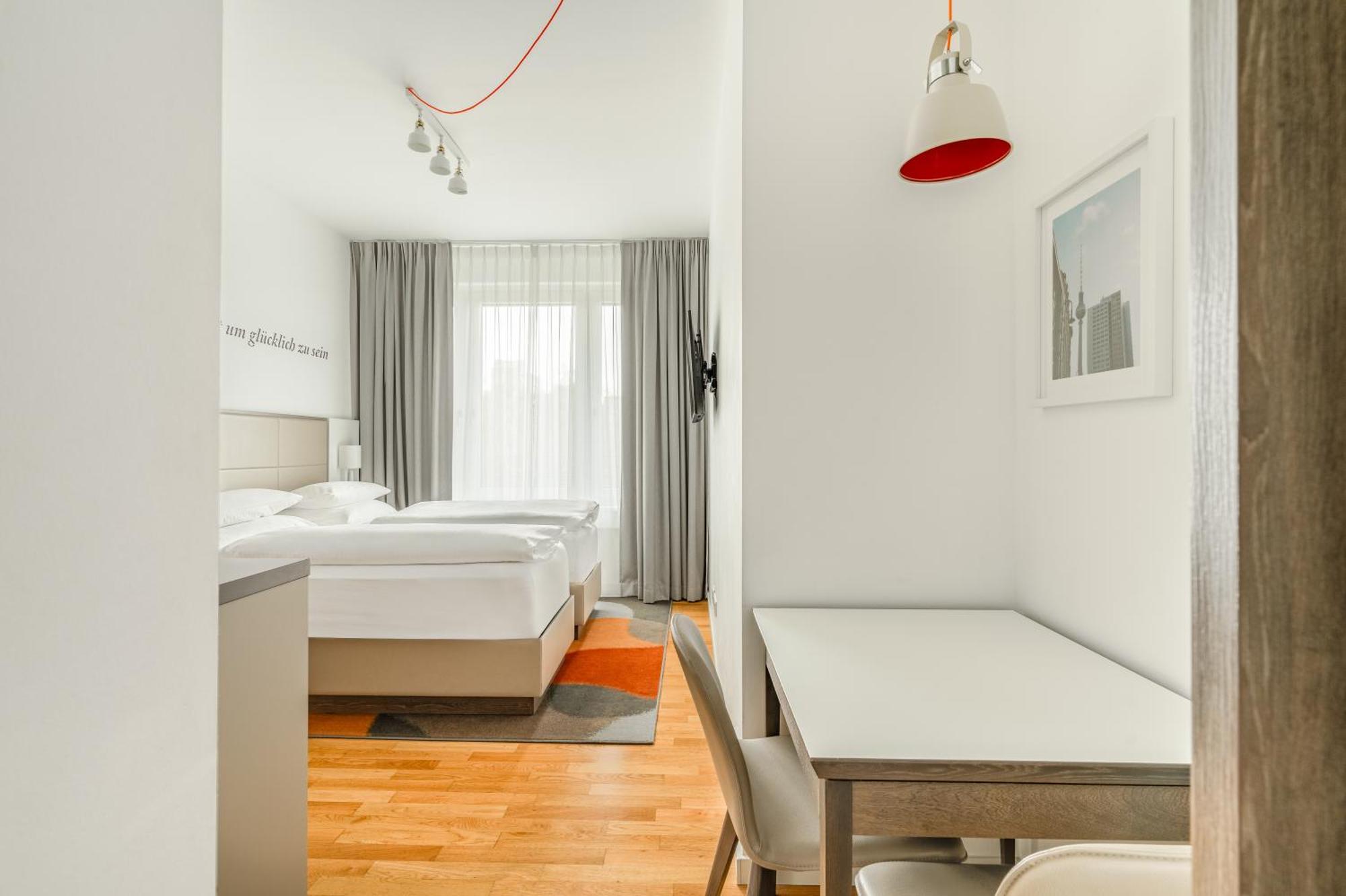Studio two single beds