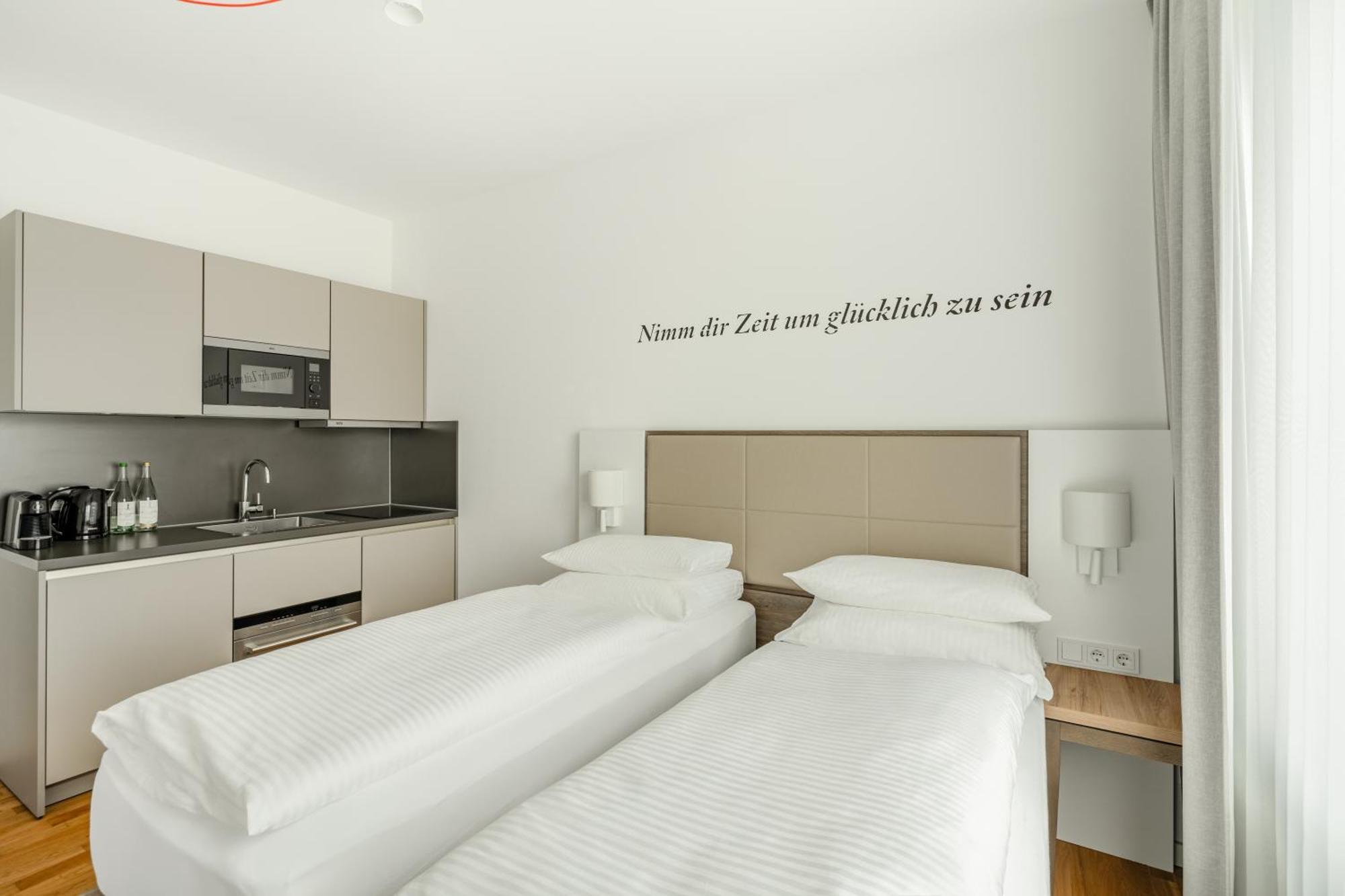 Studio two single beds