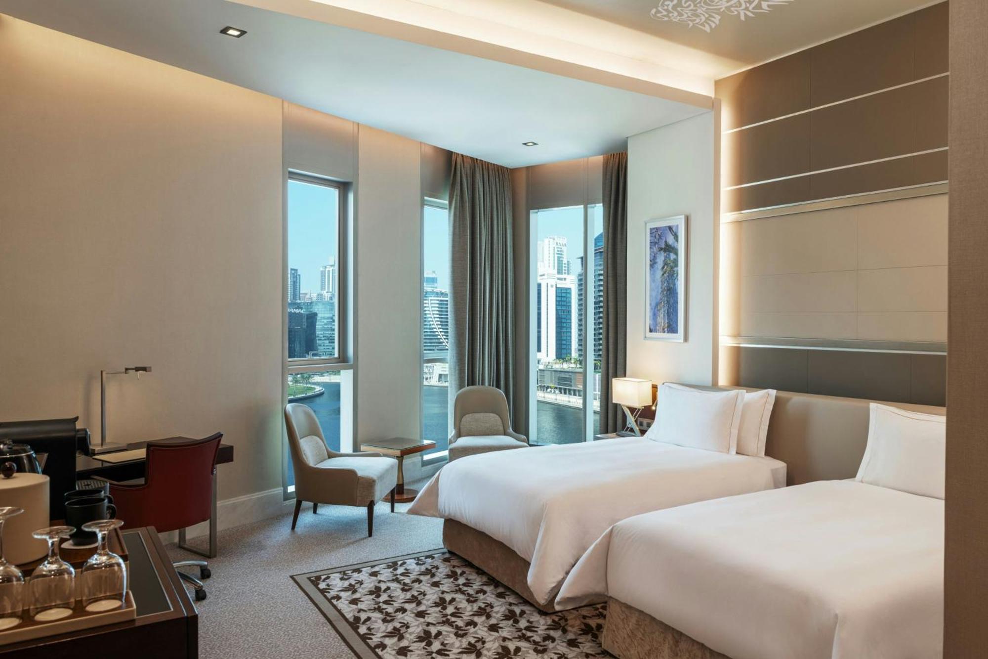 Club Level Twin Room Bay View Lounge Access complimentary Daily Snacks Evening Cocktail Hour & Canapes Complimentary Shuttle to Dubai Mall Bay Metro Station & Kite Beach,1643201036:JPEG