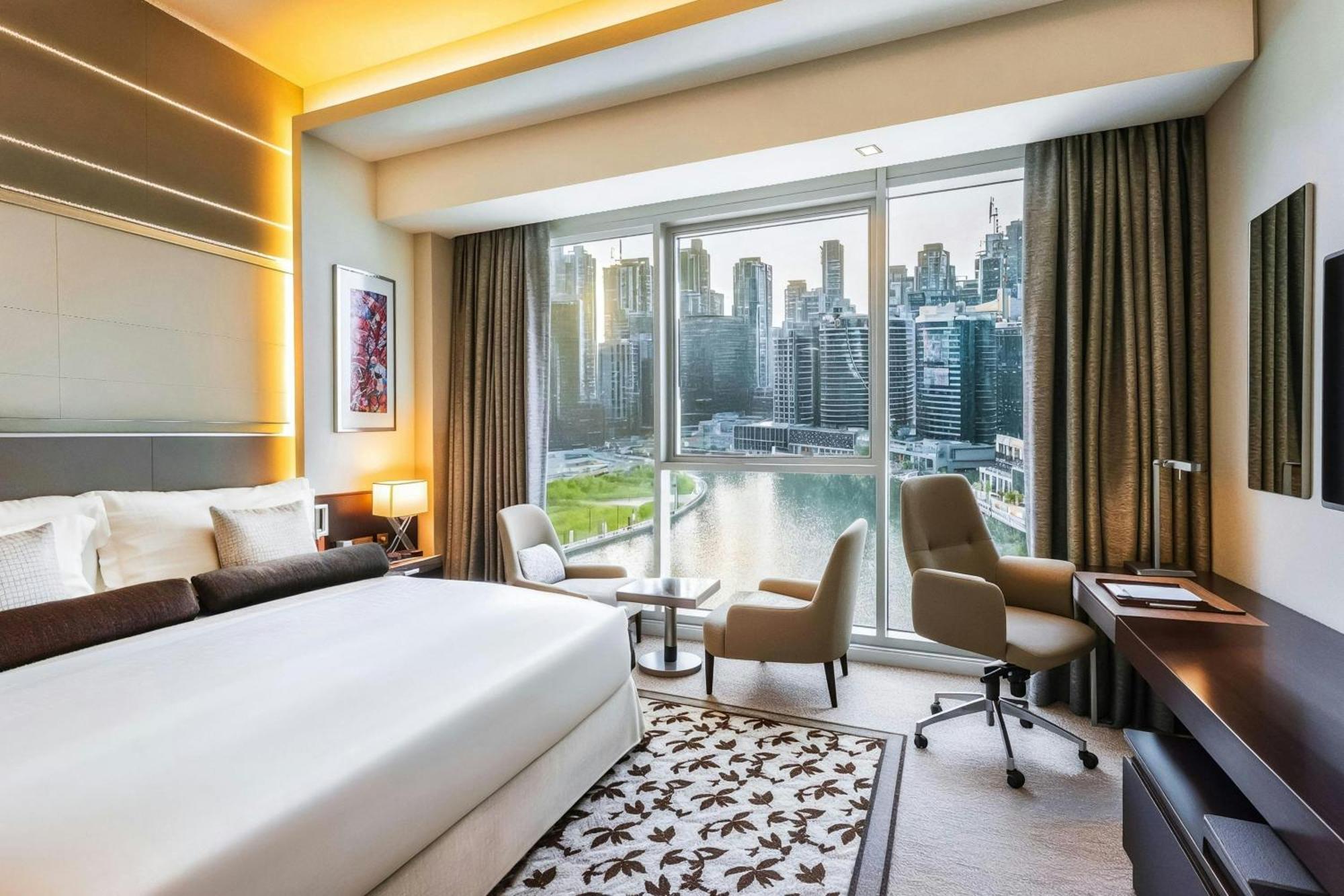 Superior King Room Canal Bay View Complimentary Shuttle to Dubai Mall Bay Metro Station & Kite Beach,1643201027:JPEG