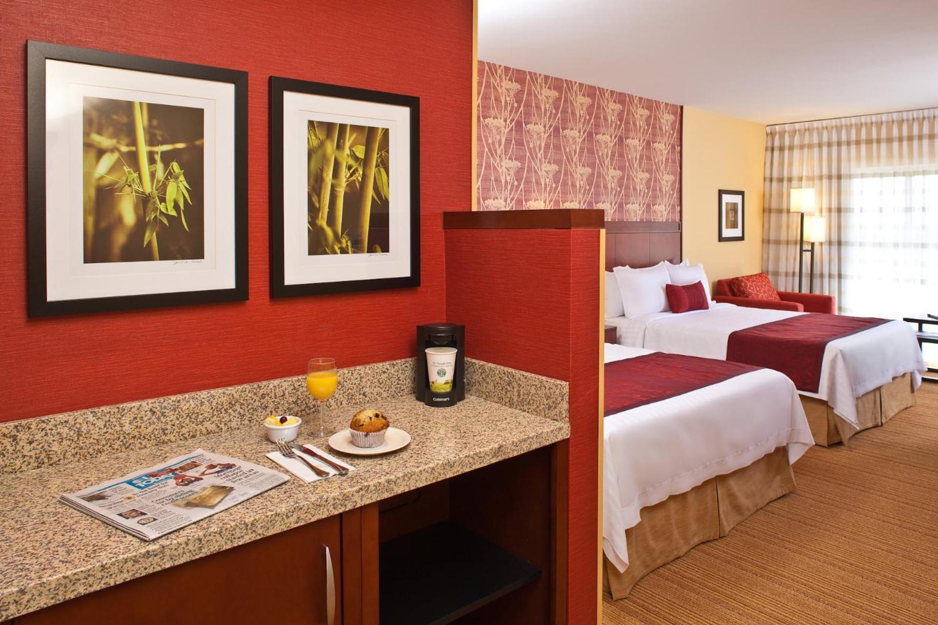 Newly Redesigned Queen Room Two Queen Beds Adapted Tub Mobility Hearing Accessible