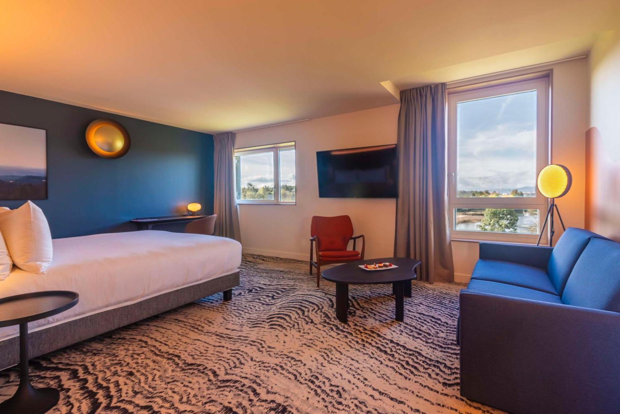 Junior King Suite Lake View Couch Area