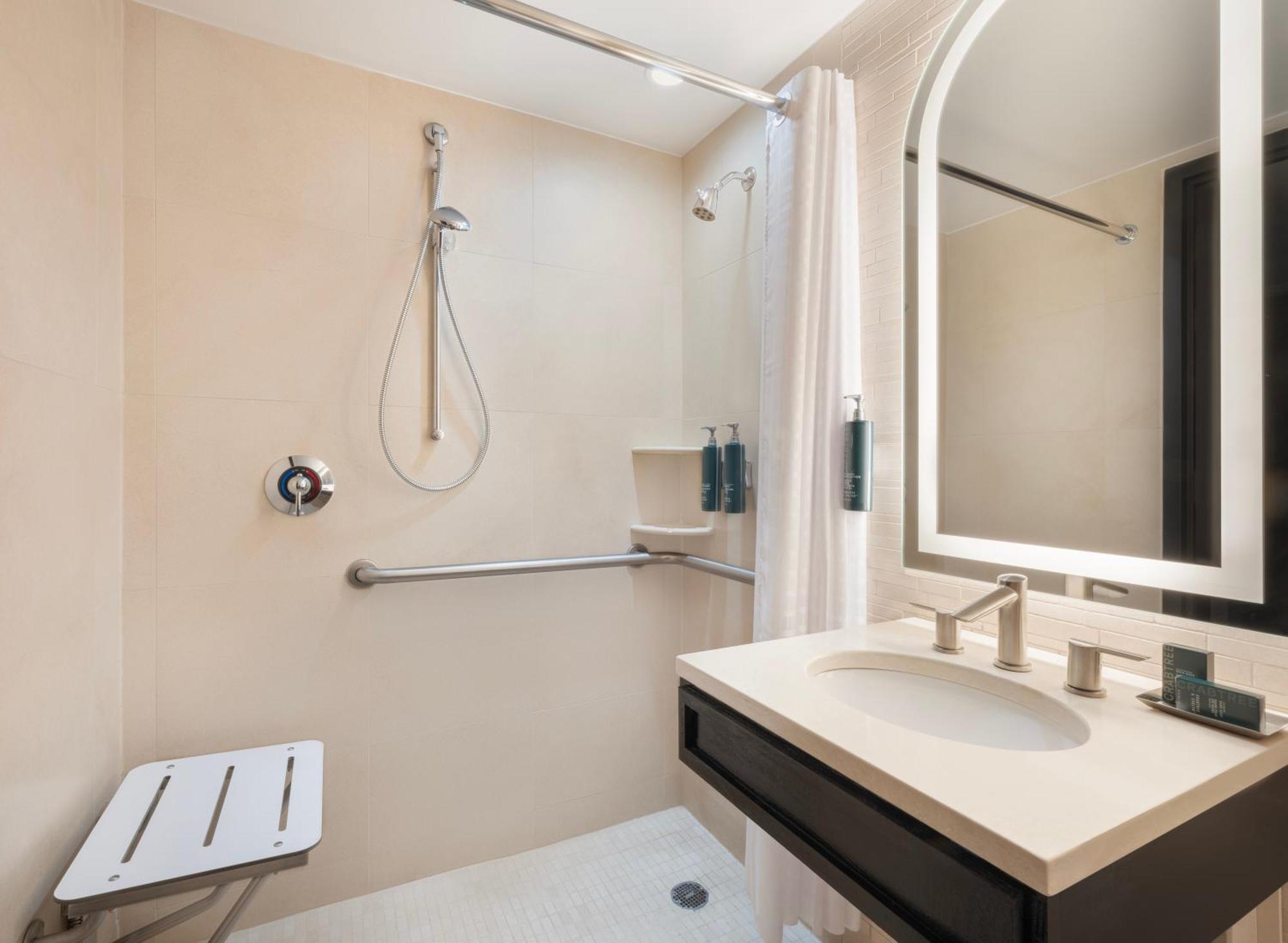 Queen Room Roll Shower Mobility Accessible