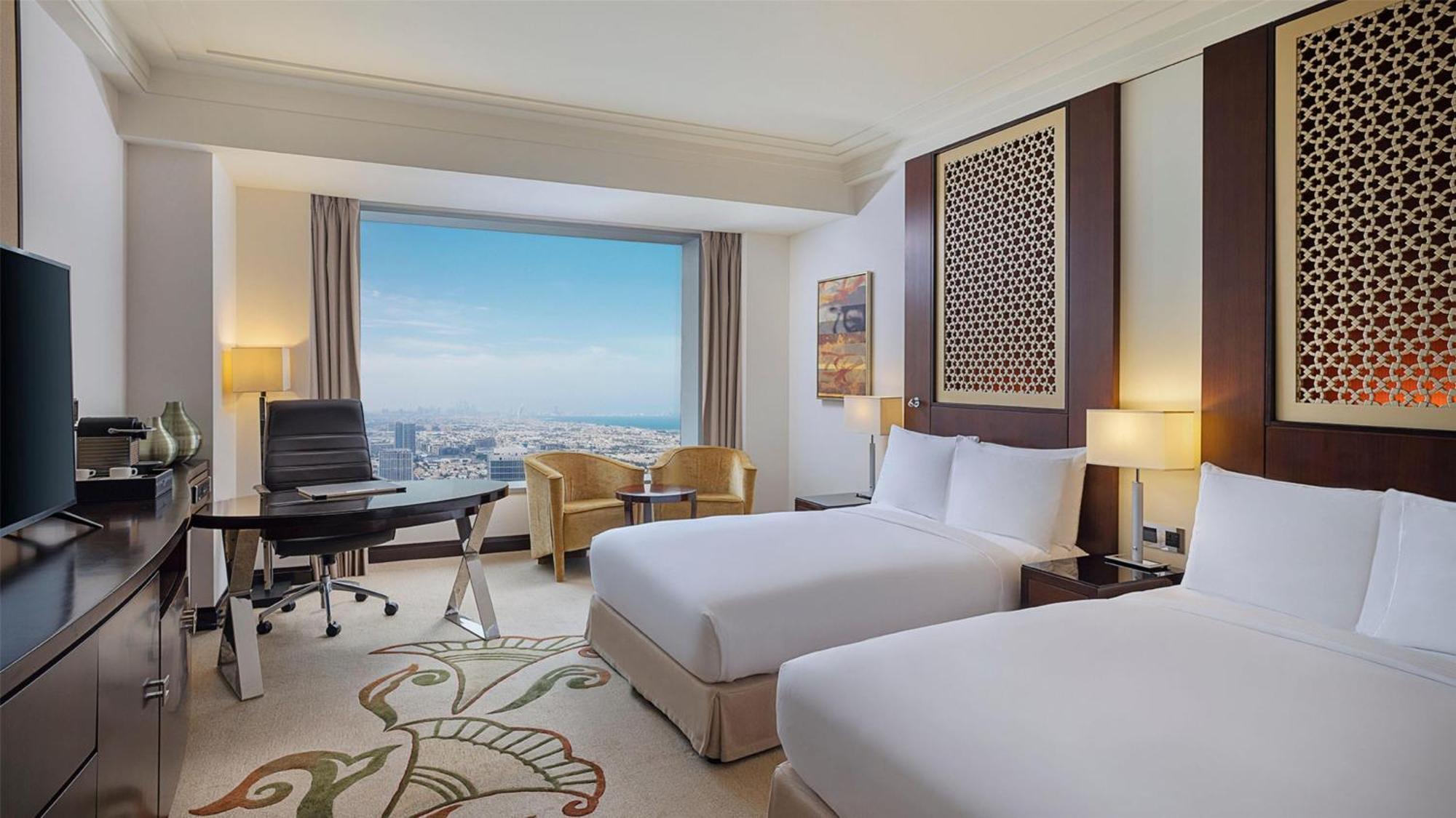 Deluxe Double Room two Double Beds Skyline View