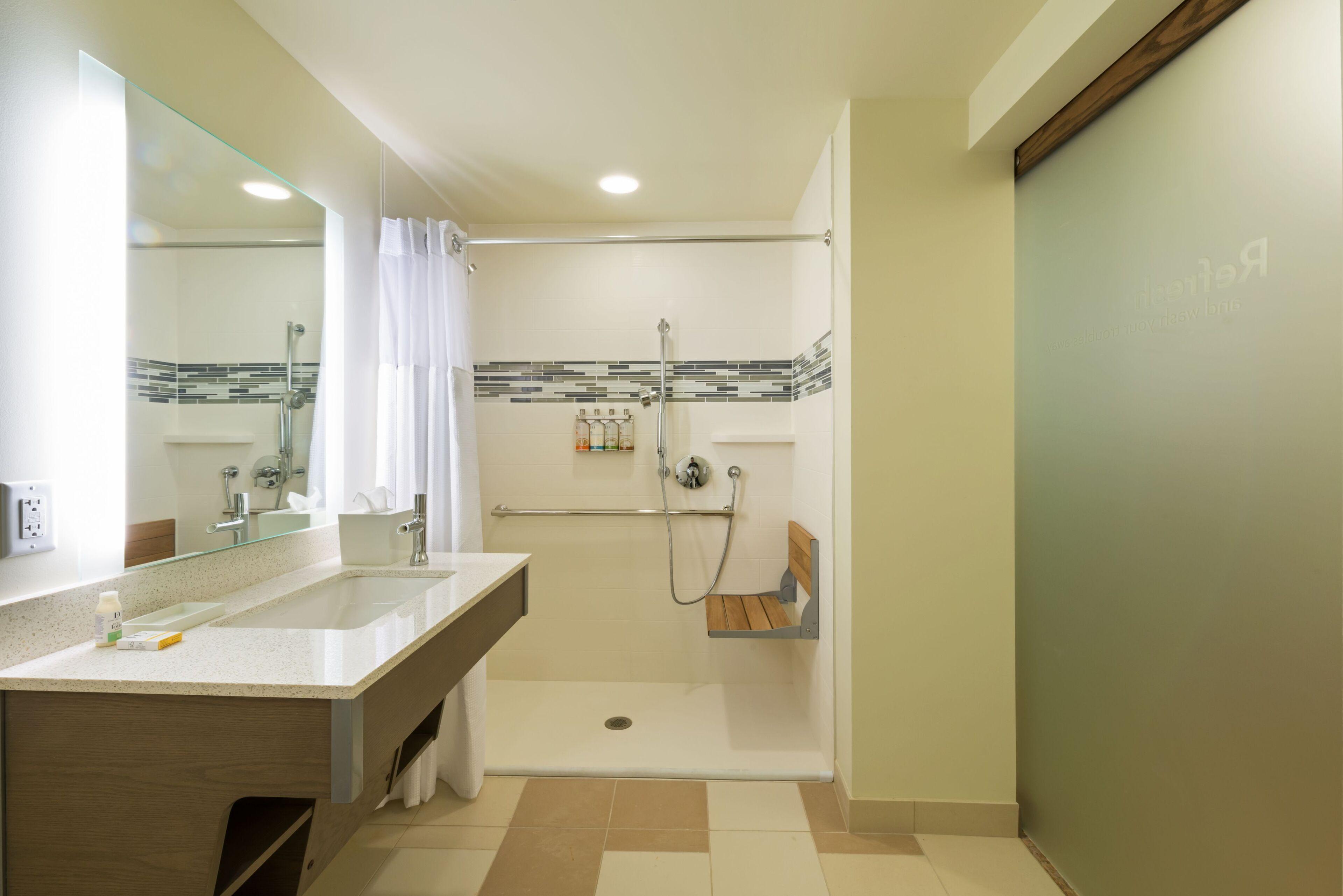 Standard King Room Mobility Accessible Roll Shower