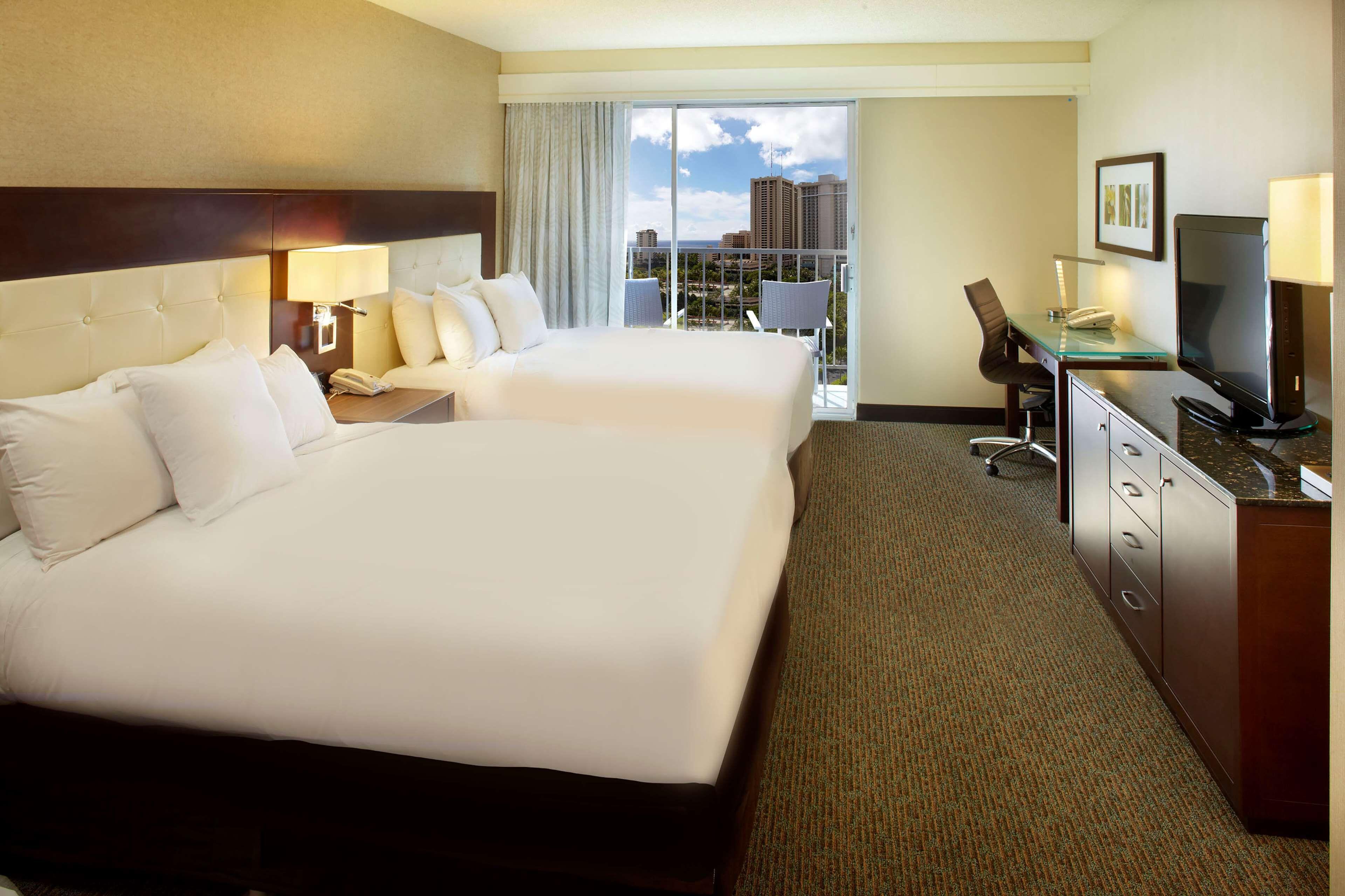 Two Queen Beds Partial Ocean View