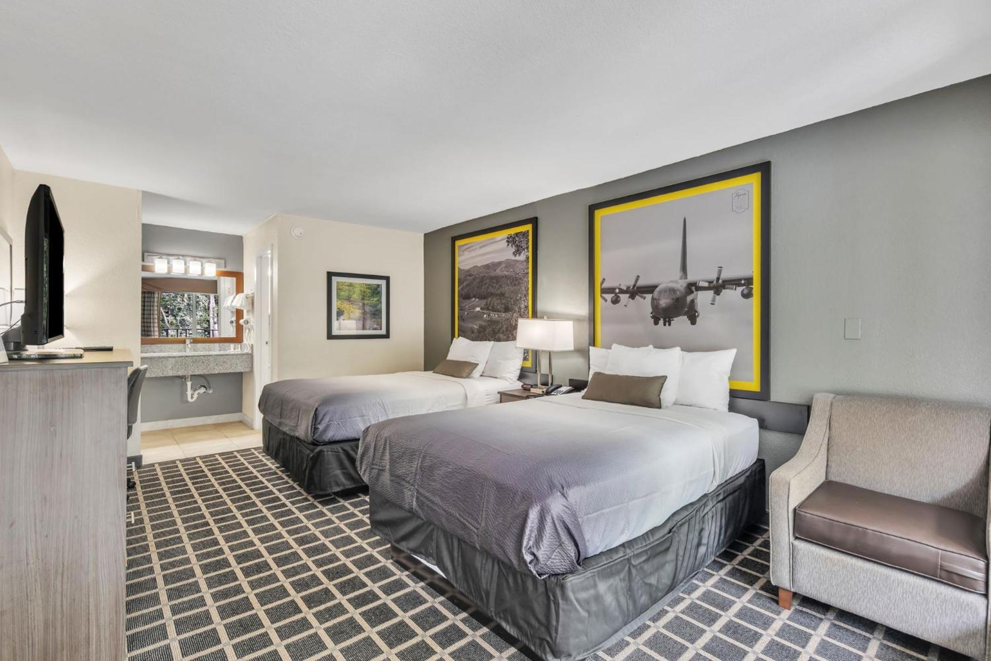 Double Room Two Double Beds Mobility Access or Non-Smoking