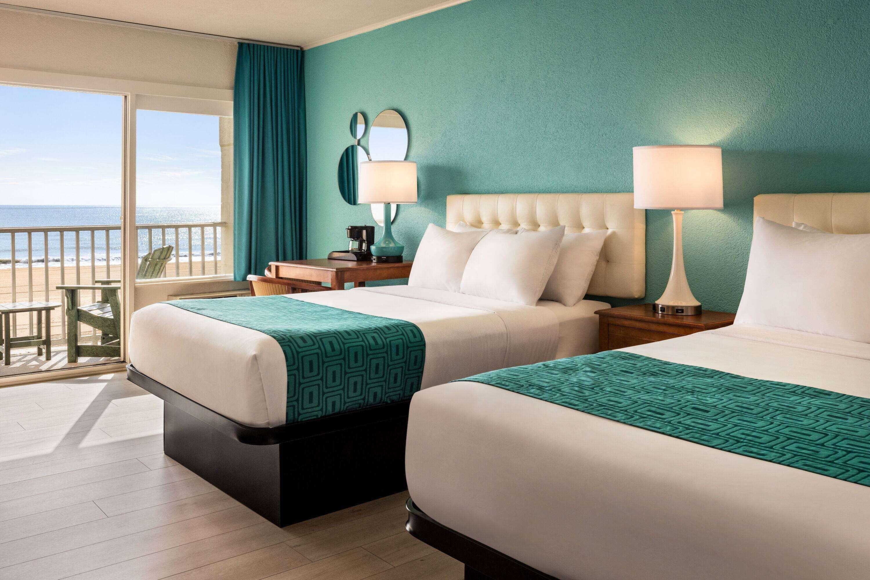 Oceanfront First Floor Room Two Double Beds