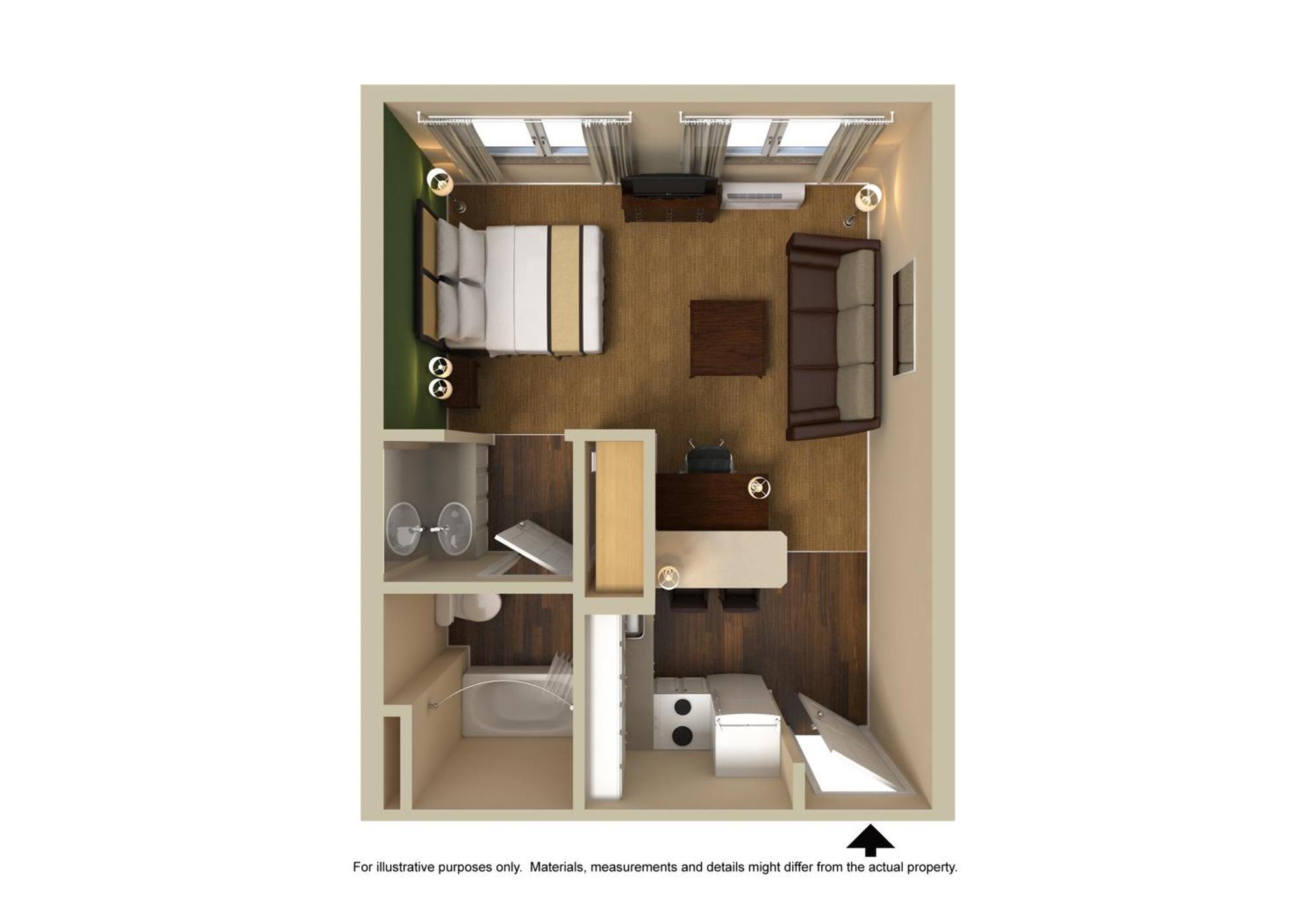 Deluxe Studio 1 King Bed Non-Smoking