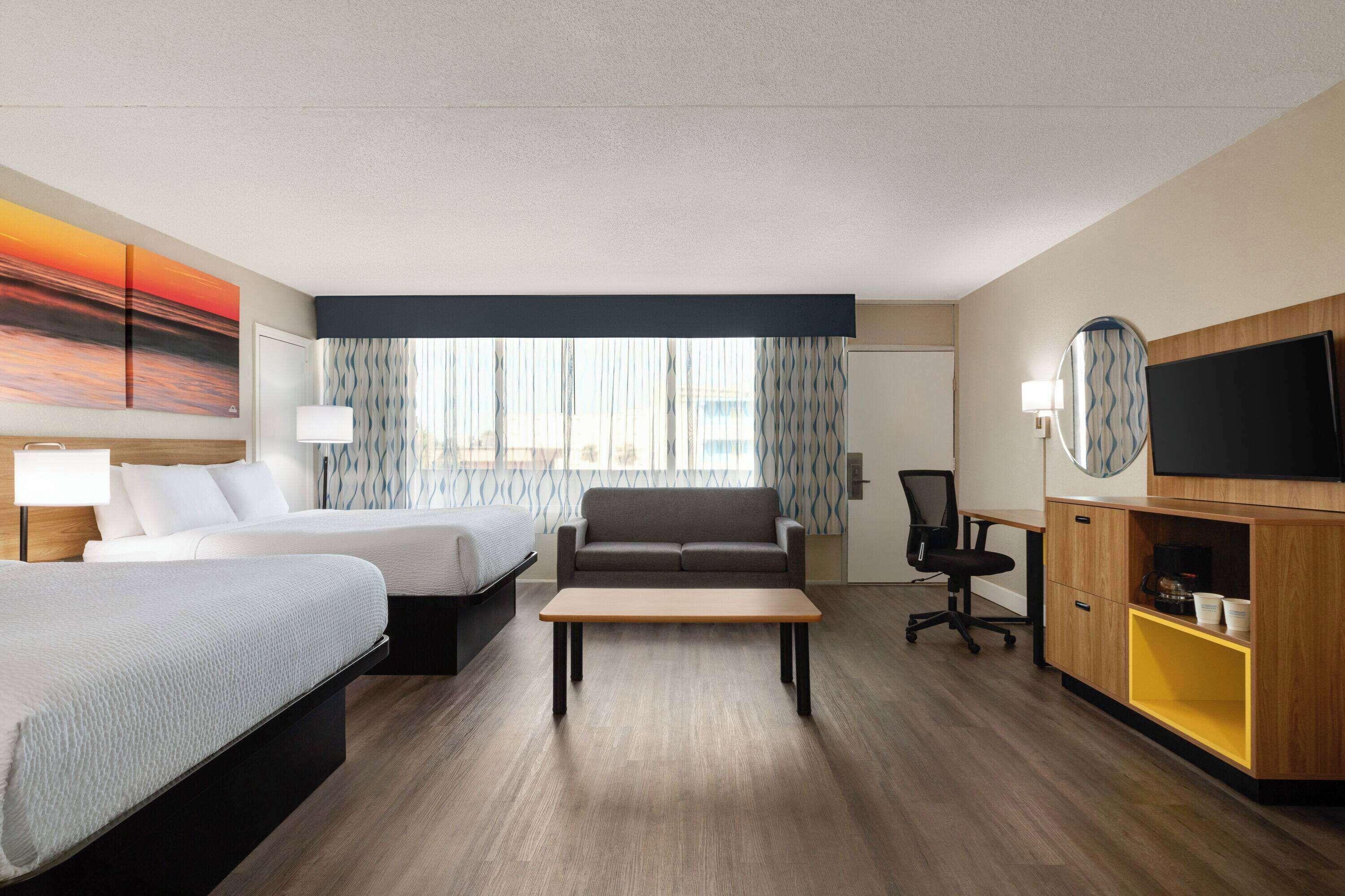 Queen Room Two Queen Beds Street View Non-Smoking