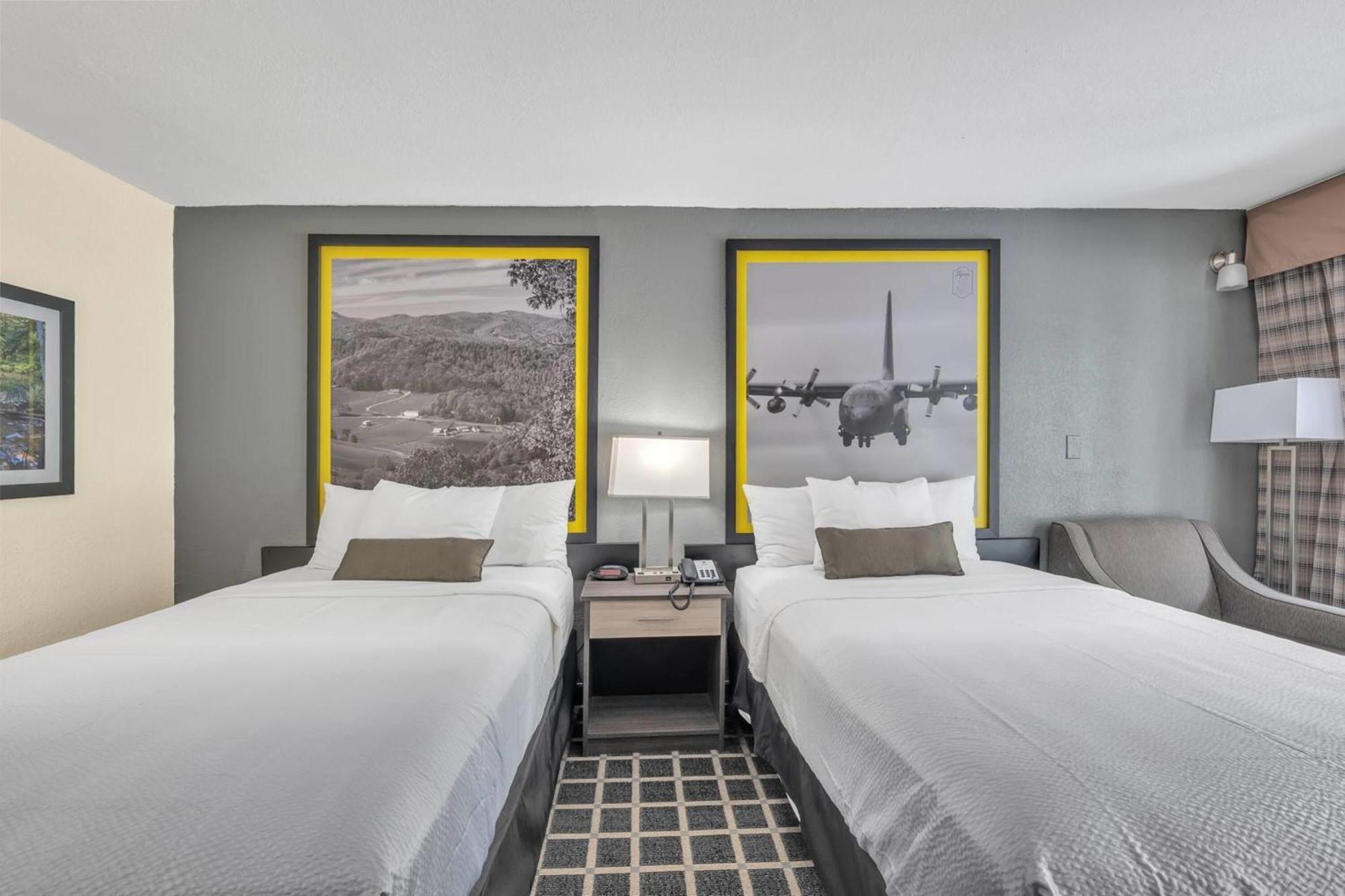 Double Room Two Double Beds Mobility Access or Non-Smoking