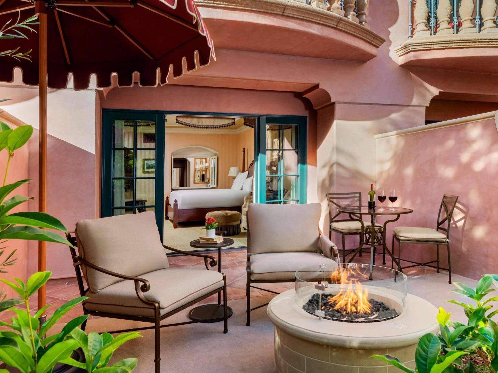 Deluxe King Room Private Fireside Terrace Resort View