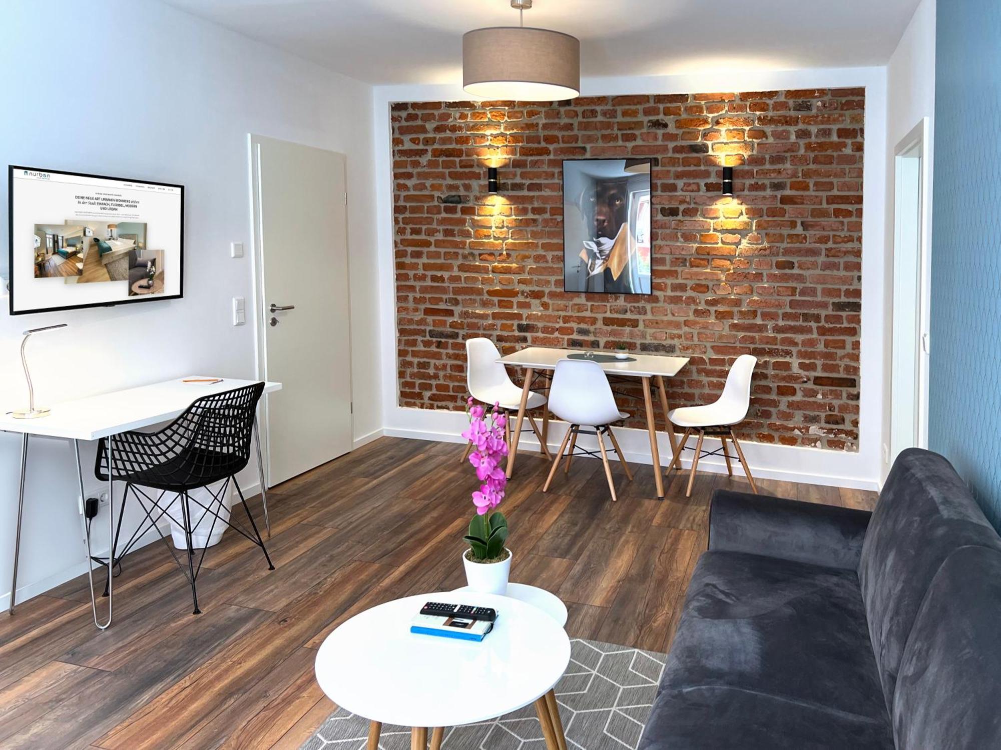 3-Zimmer Supreme Apartment mit 2 Schlafzimmern 1 Wohnzimmer und Terrasse oder Galerie