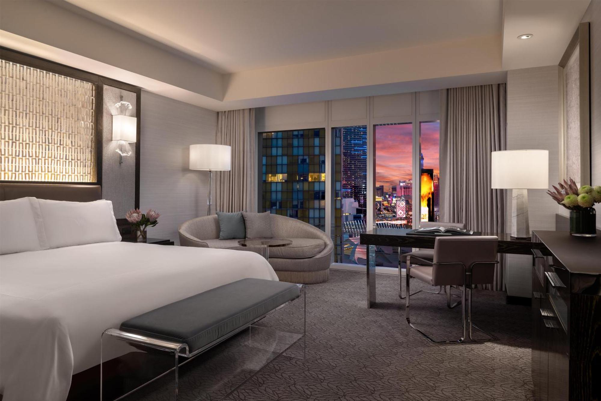 King Room One King Bed Strip View