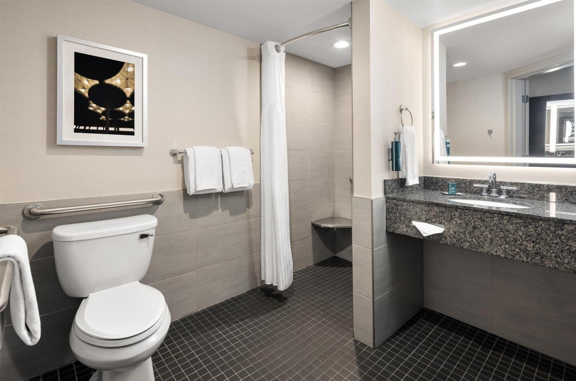 Double Room Two Double Beds Roll Shower Mobility Access
