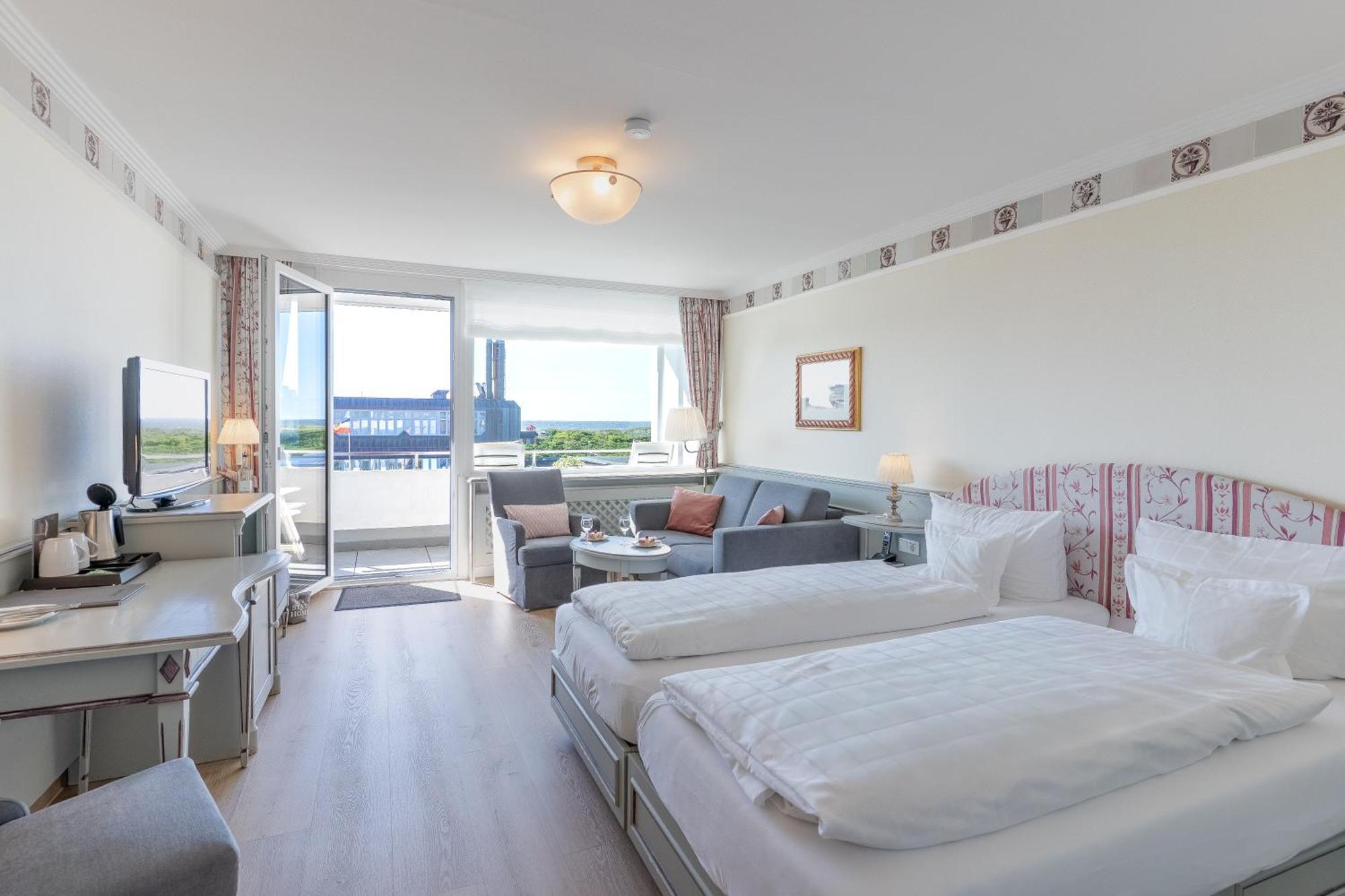 Large Double Room Balcony Partial Sea View