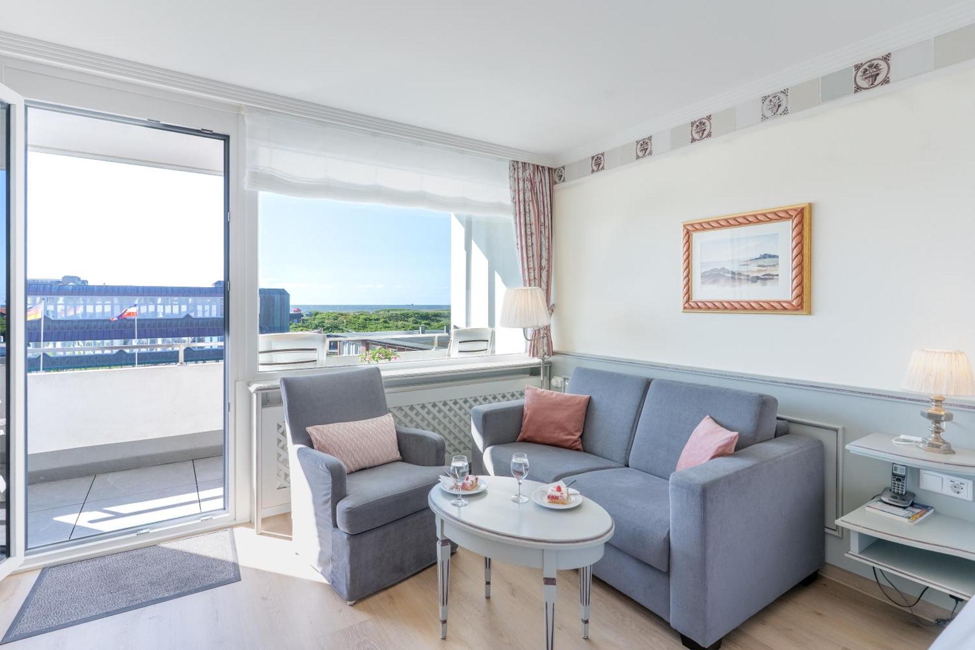 Large Double Room Balcony Partial Sea View
