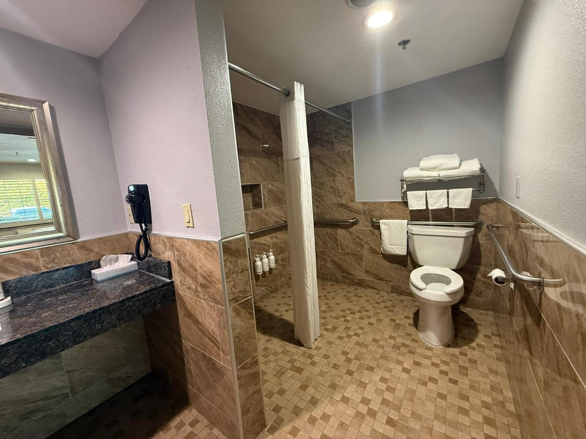 King Room Mobility or Hearing Access Roll Shower Non-Smoking