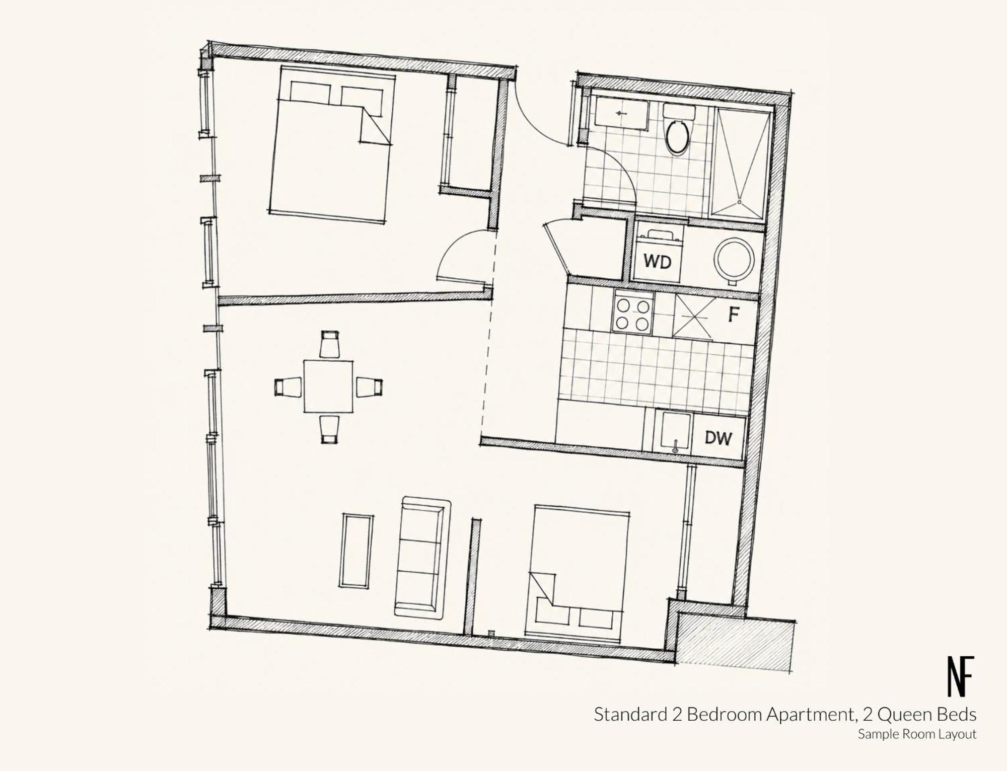 Two-Bedroom Apartment Two Queen Beds
