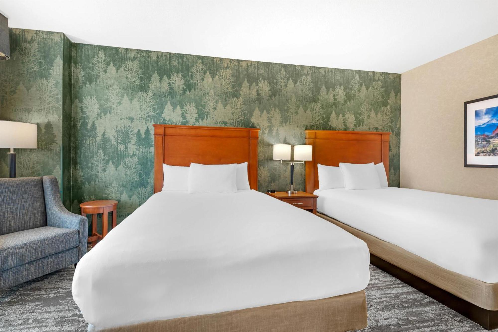 Deluxe Queen Room Two Queen Beds Hearing Accessible Roll Shower
