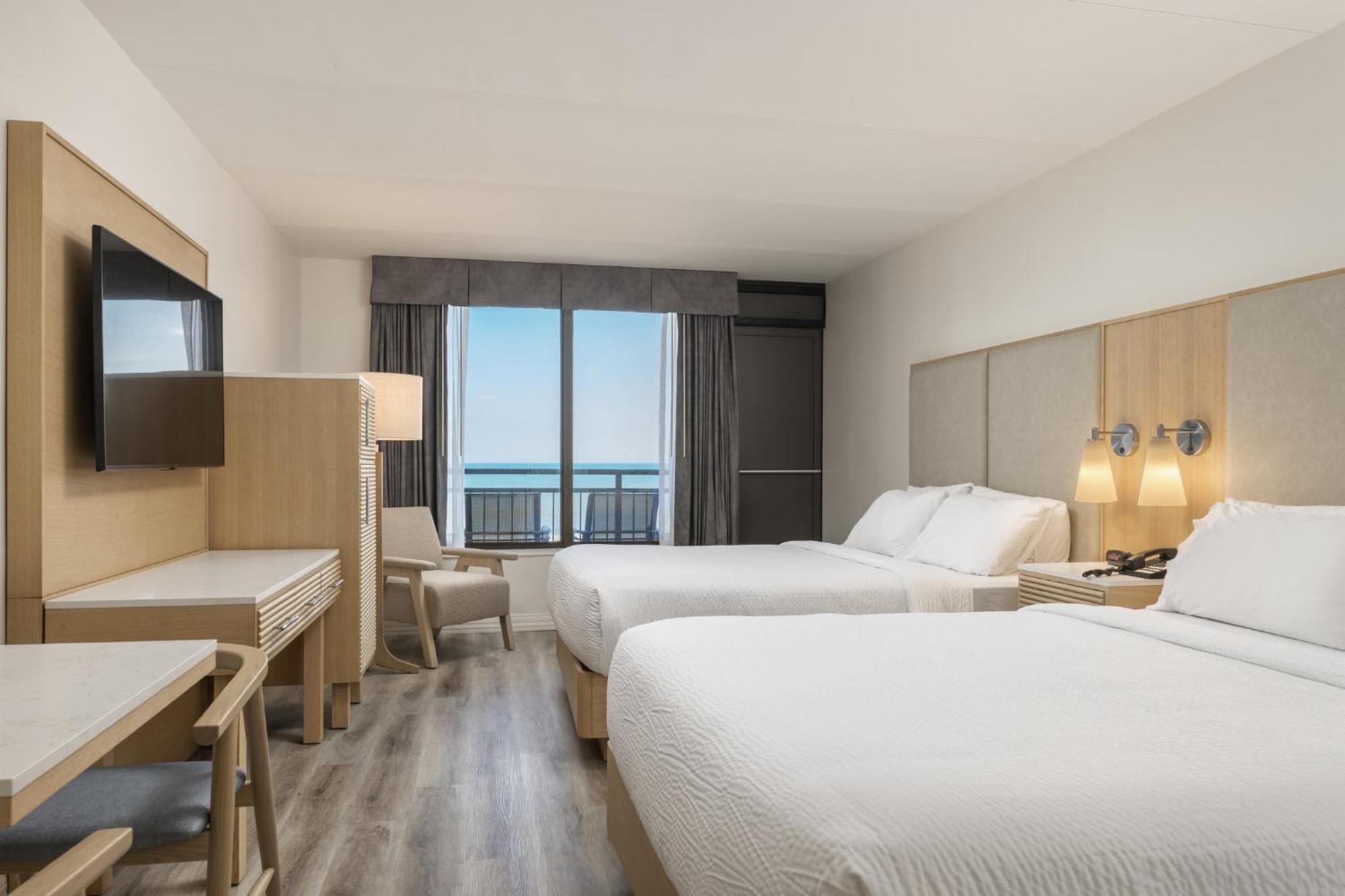 Standard Queen Room Two Queen Beds Balcony Ocean View or Mid Floor