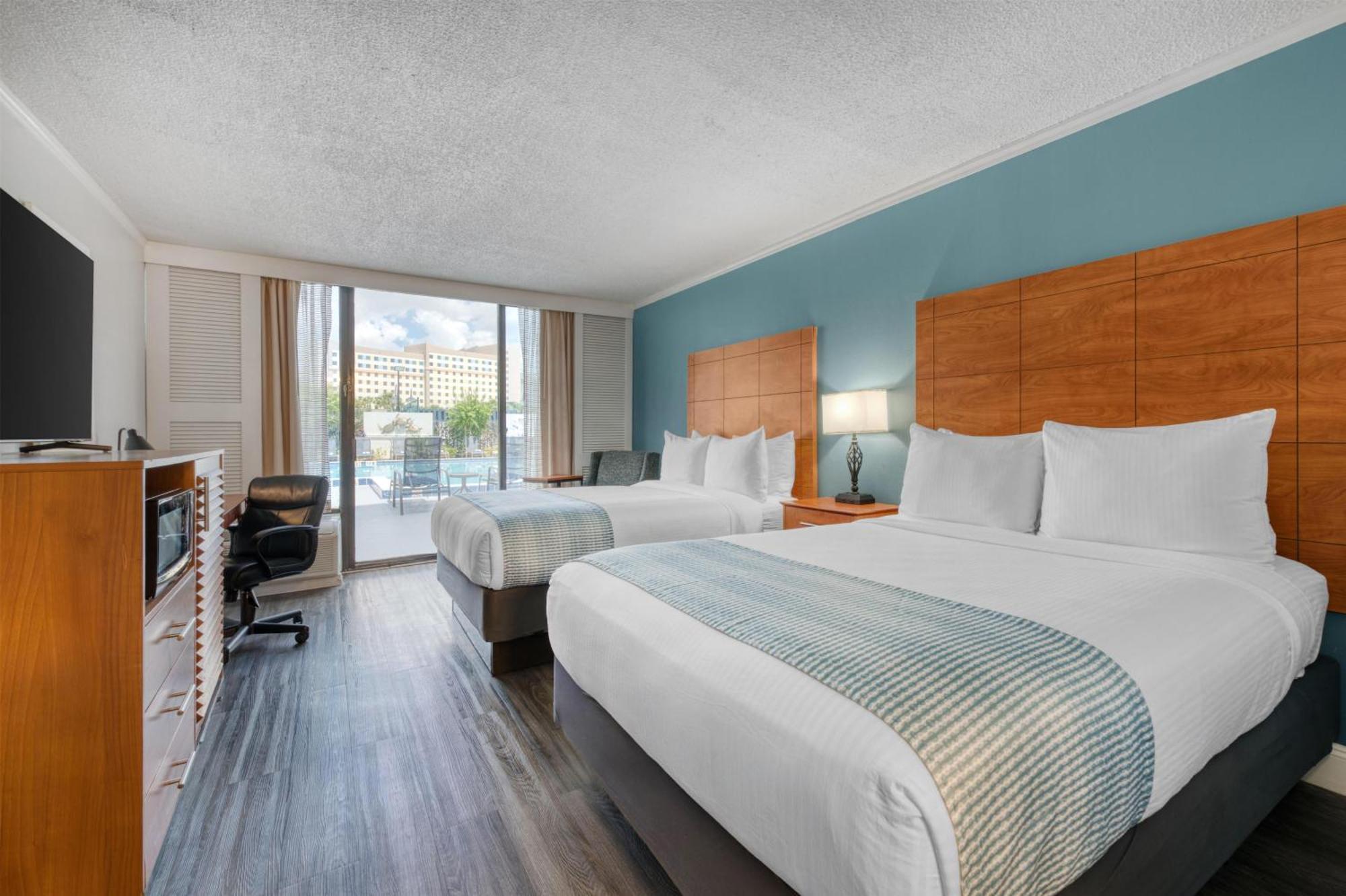 Pool Side Room Two Double Beds
