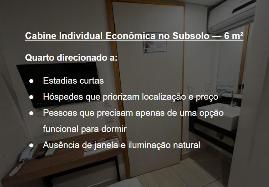 Cabine Individual Econômica no Subsolo — 6 m²